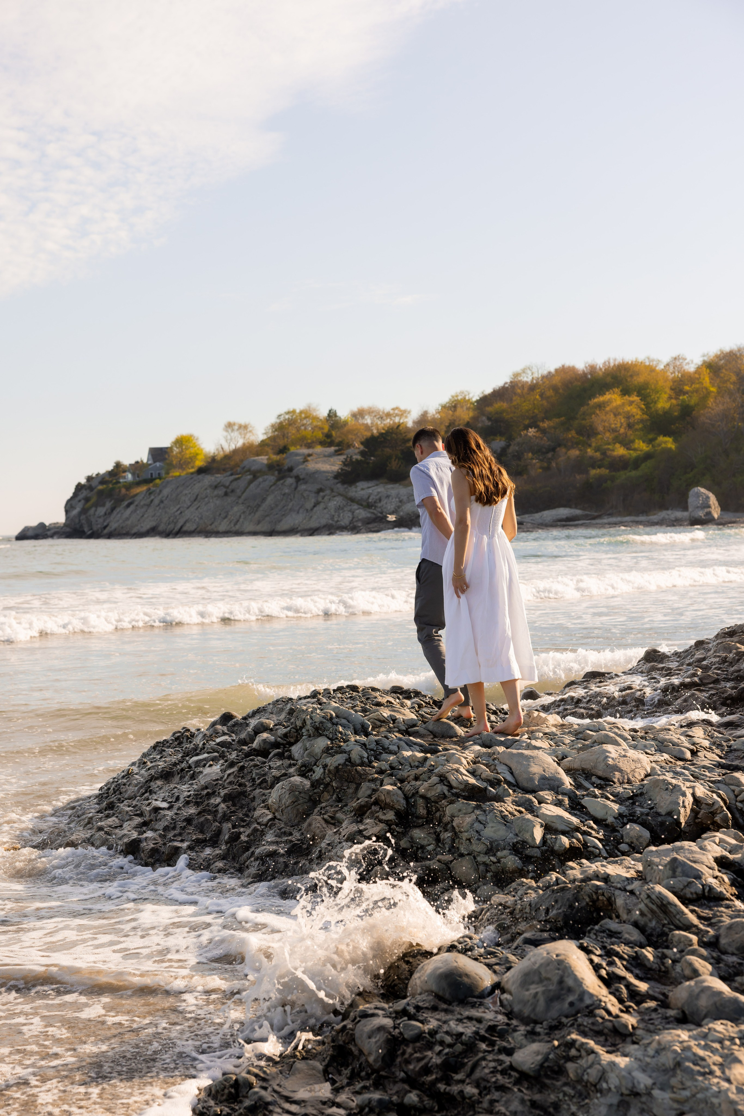 Bella & Nick — Sunset Engagement. Rhode Island Wedding Photographer Tati Simpson