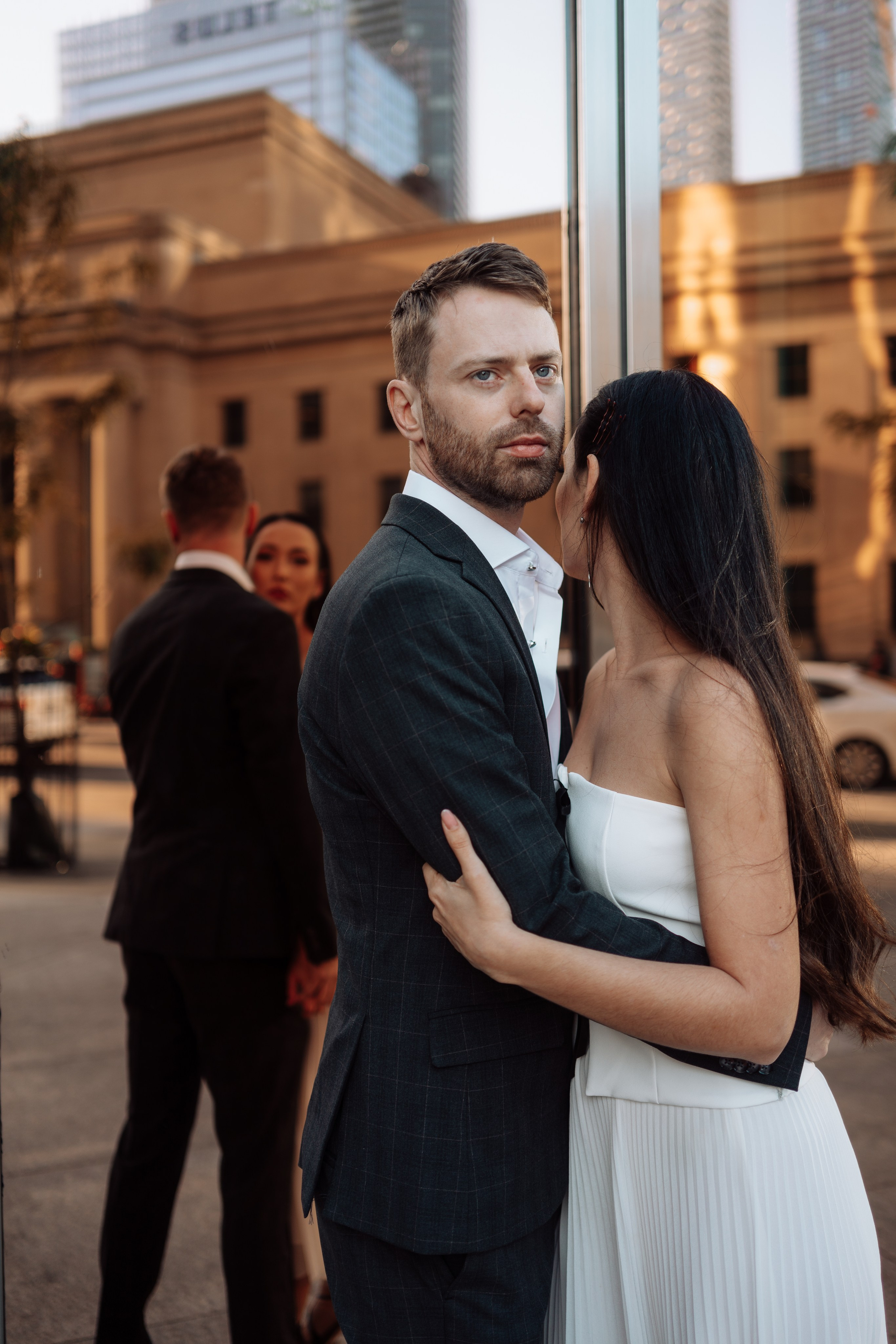 Stunning wedding photography in Windsor, Ontario, featuring the bride and groom.