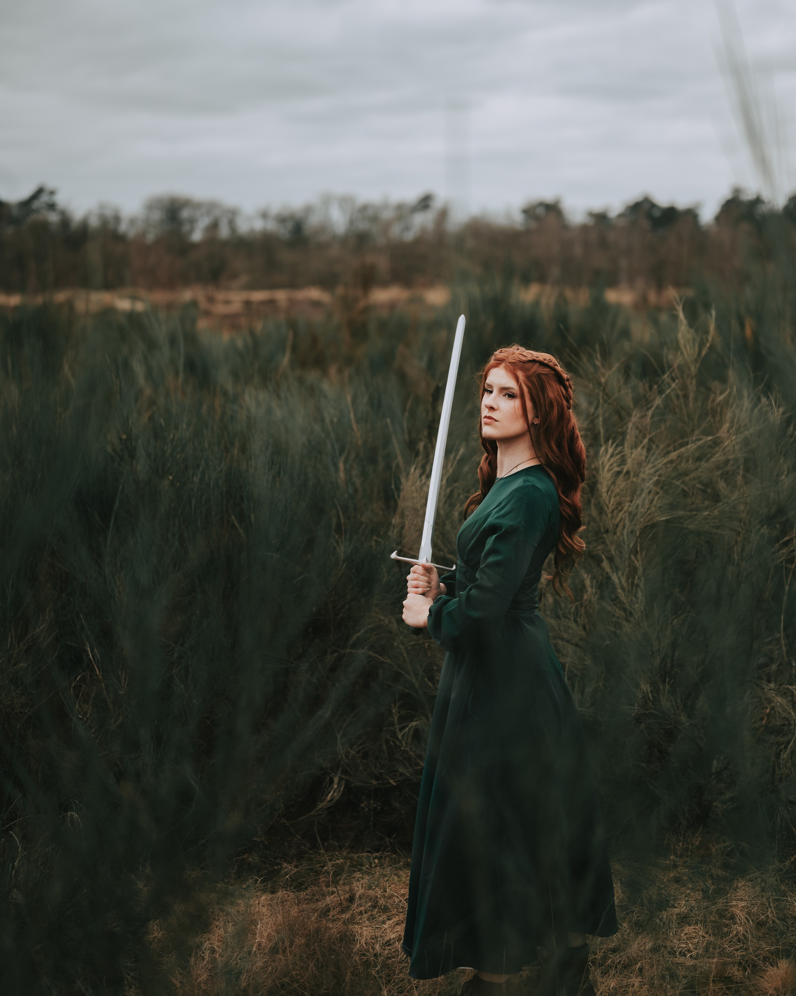 Warrior Princess Portrait Session in Heather Fields. Moth & Moss Photography