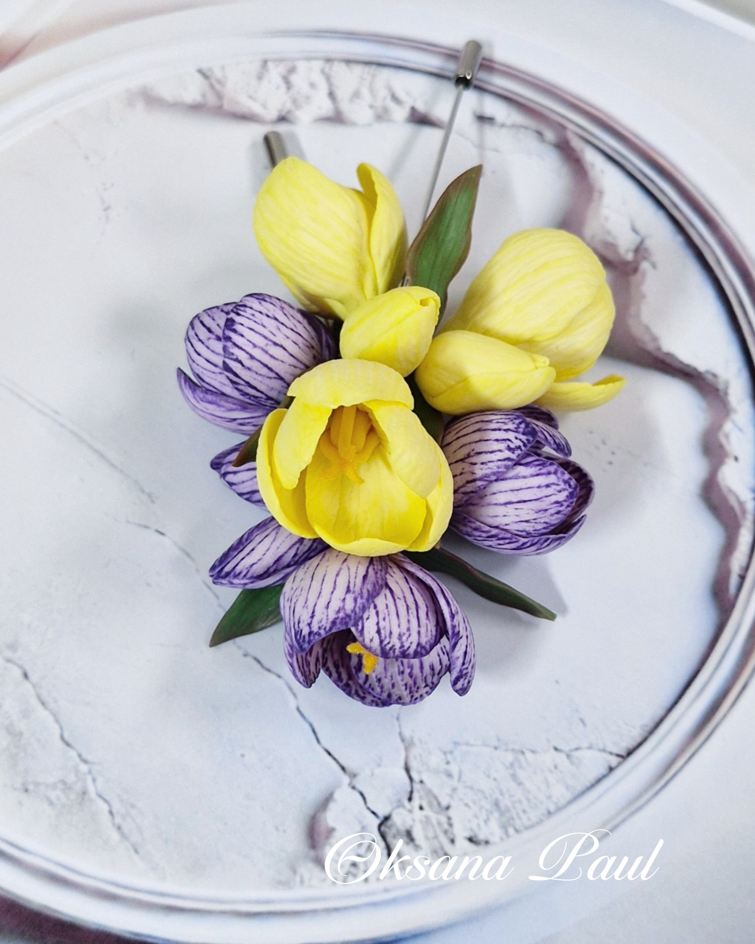 Броши с цветами / Blumen-Broschen ➜. Oksana Paul-Gardinen-Design Oksana Paul ✧ Art of Gardinen & Textile Design ✧ Polymer Clay Art & Handmade Creatures