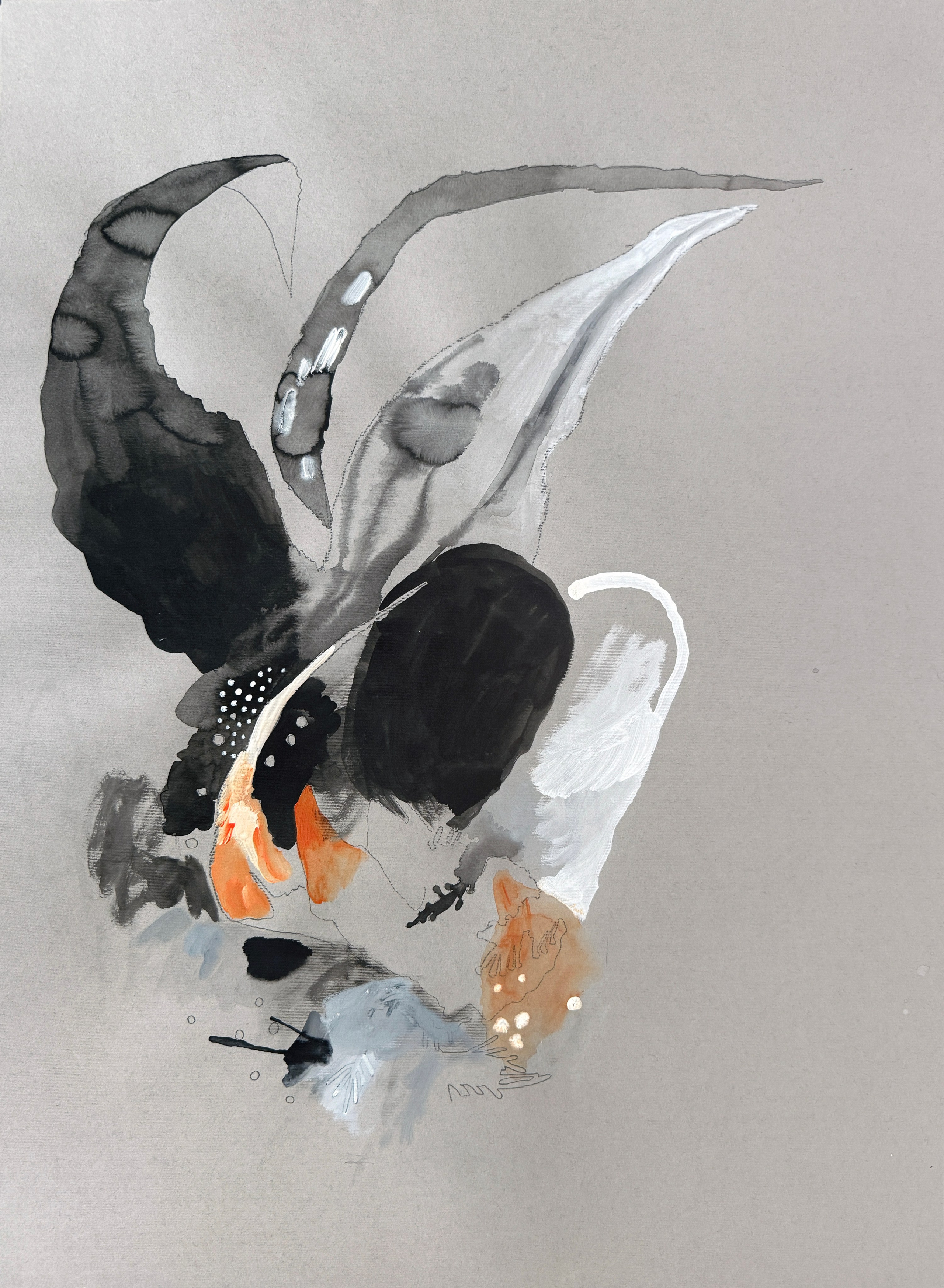 Georgia, Paper, acrylic, ink, 19,5x27,5in (50 x 70 cm) 2024