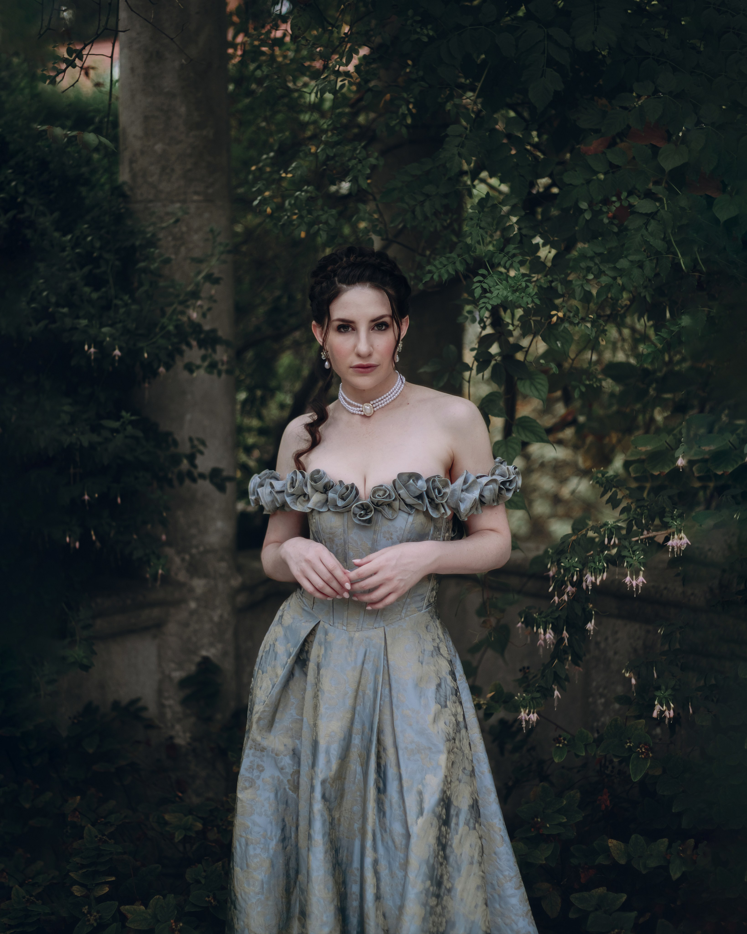 Outlander Inspired Photoshoot in an Overgrown Garden. Moth & Moss Photography