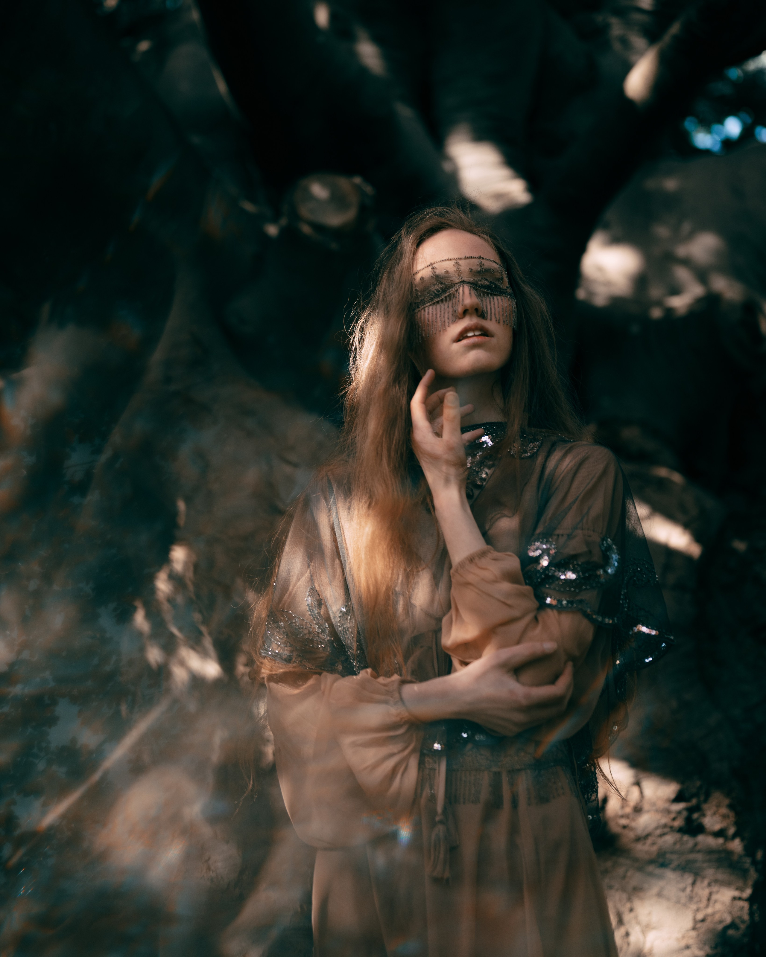 Fantasy Photoshoot in a Medieval Castle in ethereal light. Moth & Moss Photography