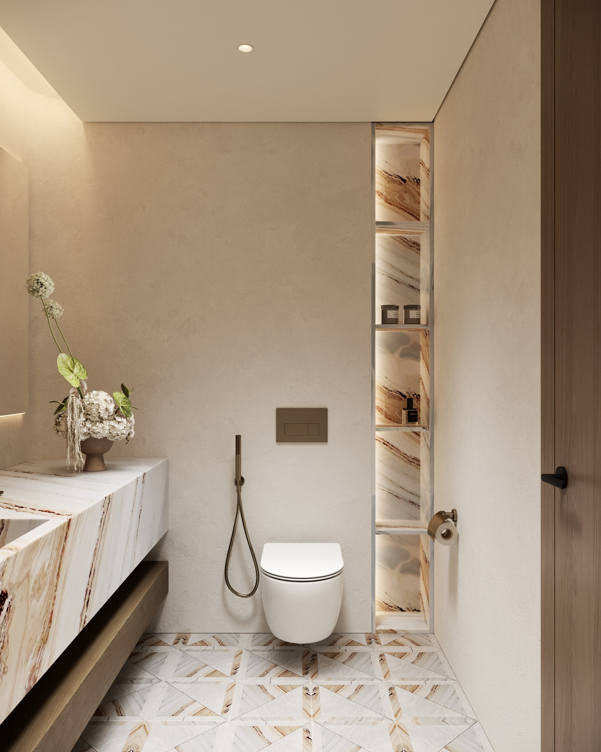 Modern Bathroom / Lazuli Design. Interior designer / visualizer Lisa Oputina