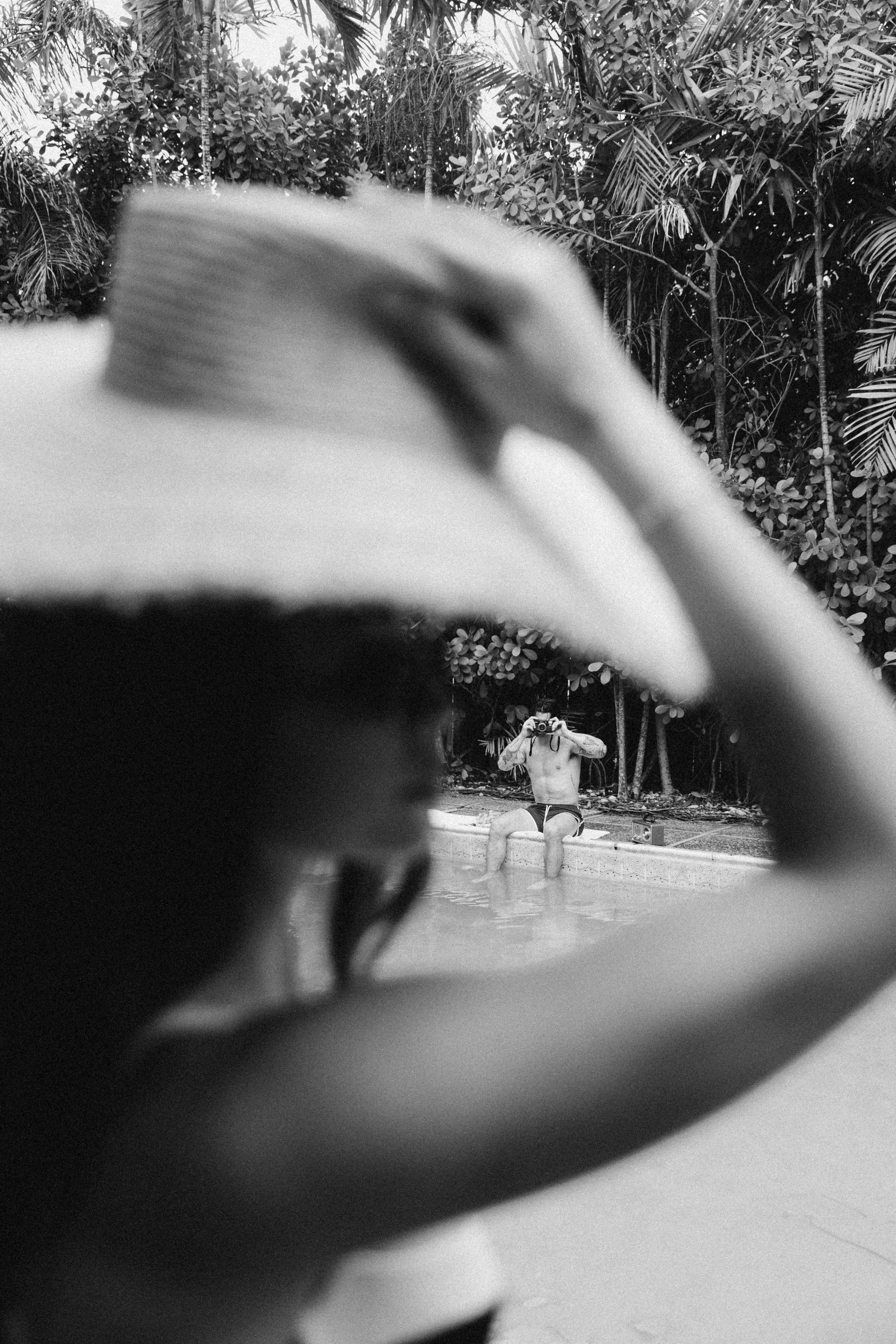 Editorial Retro Pool Session in Miami