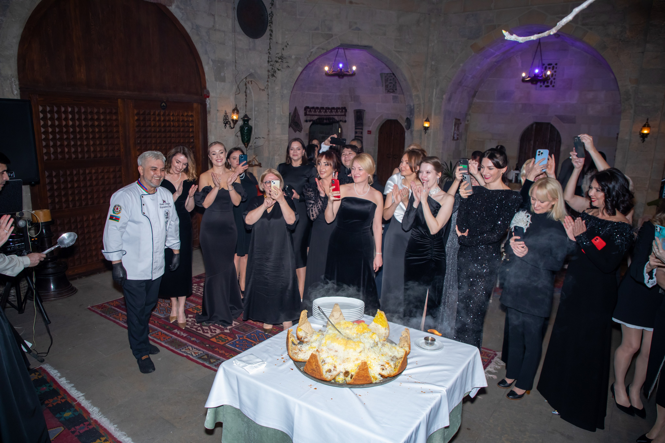 Gala-Dinner with the French Countess, the main etiquette expert Marie de Tilly. Baku Photographer