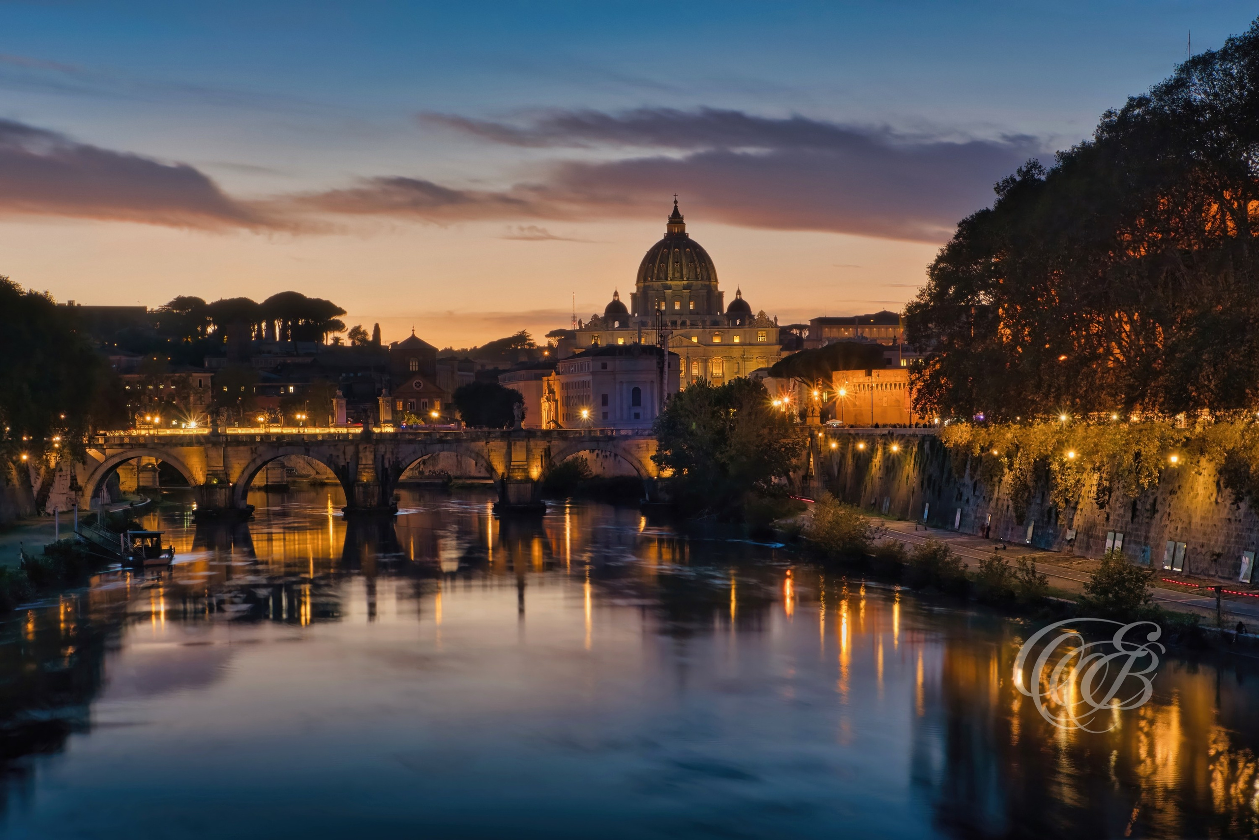 Photography of Italy — Rome, The Ponte Sant’Angelo & The Vatican at Sunset — Eduardo Bartoli Fine Art & Travel Photography
