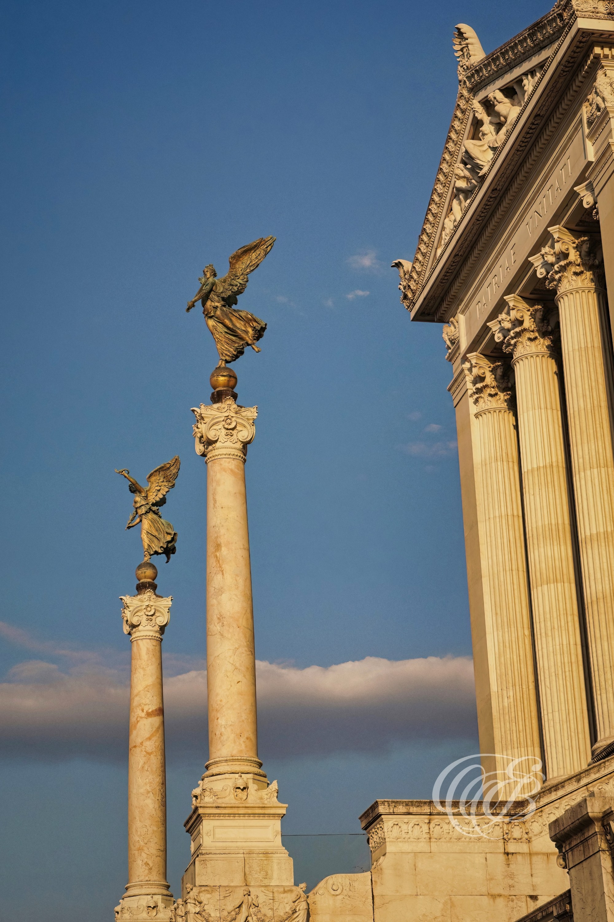 Rome Italy - Angels of The Victor Emmanuel II Monument - Eduardo Bartoli Fine Art Photography - Fine art photograph of the angels at the Victor Emmanuel II Monument in Rome, Italy – photography by Eduardo Bartoli.
