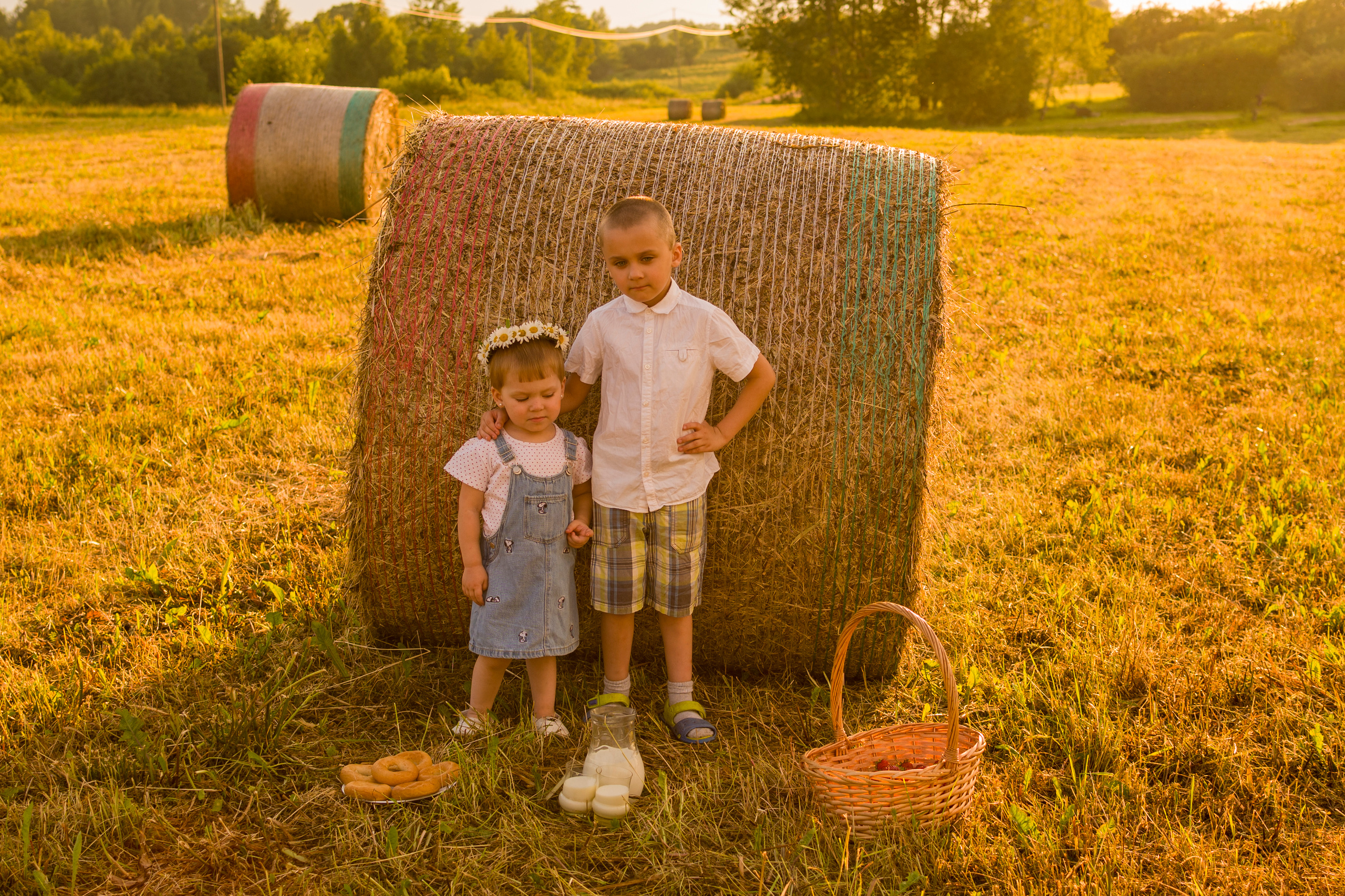 Джесамина 2 года. Кирилл 6 лет. Семейный и детский фотограф в Краславе