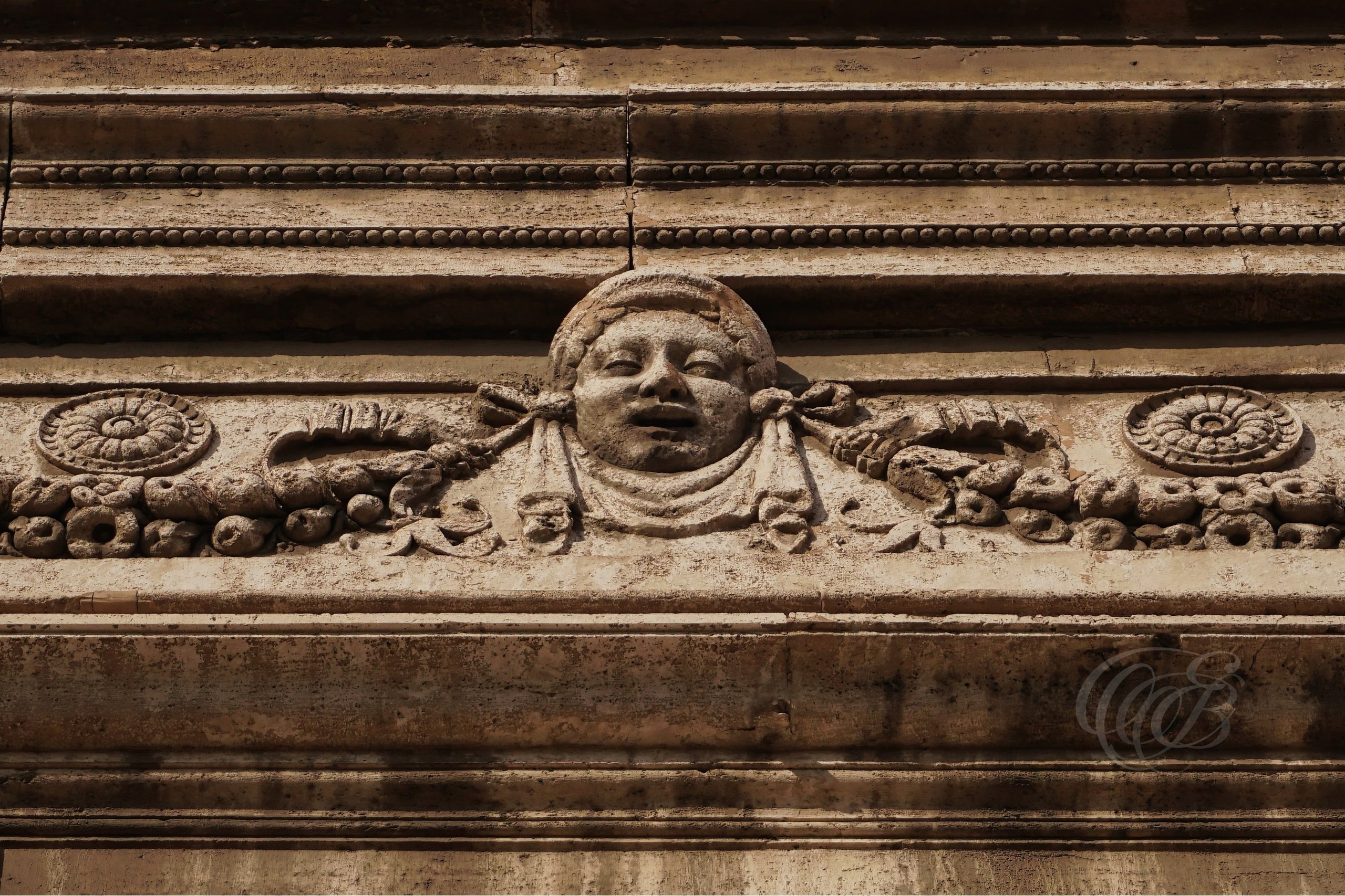 Rome Italy — Bas-relief of a Building in Trastevere — Eduardo Bartoli Fine Art Photography — Photograph of a detailed bas-relief on a building façade in Trastevere, Rome, Italy — photography by Eduardo Bartoli.