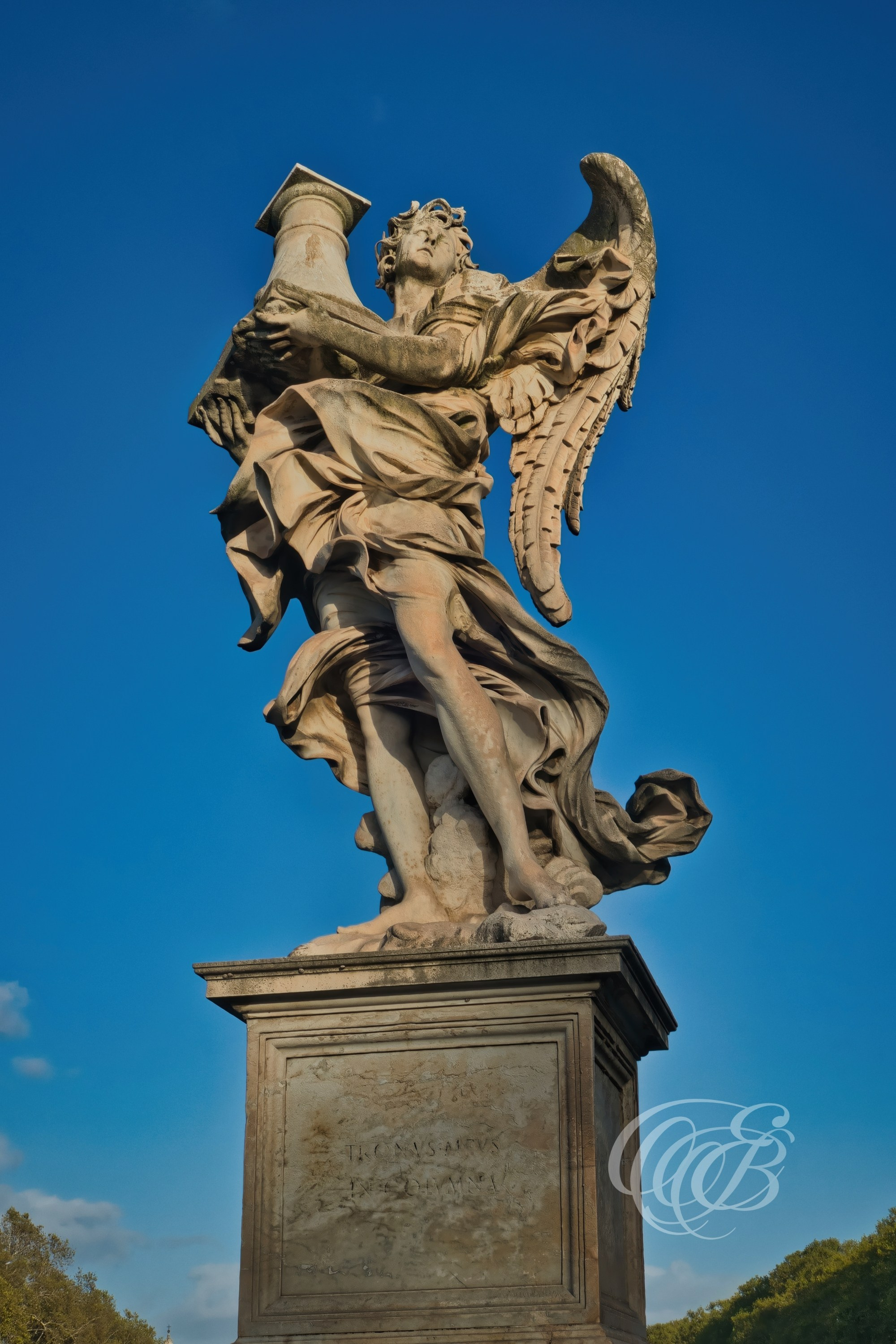 Photography of Italy — Rome, Angel Carrying the Column on Ponte Sant’Angelo — Eduardo Bartoli Fine Art & Travel Photography
