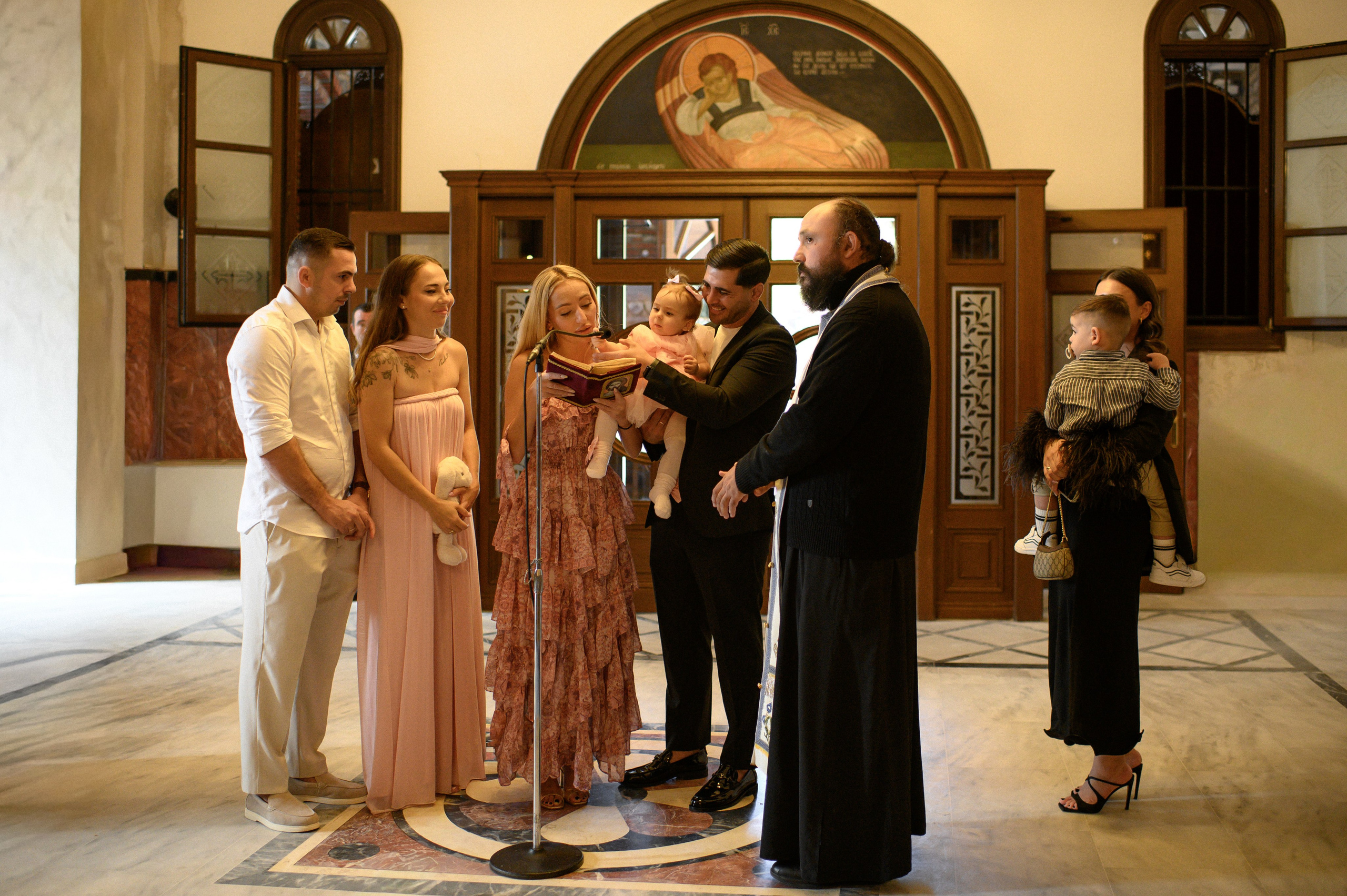 Baptism Aleksandra-Olivia. Family, children, portrait, and event photography in Thessaloniki