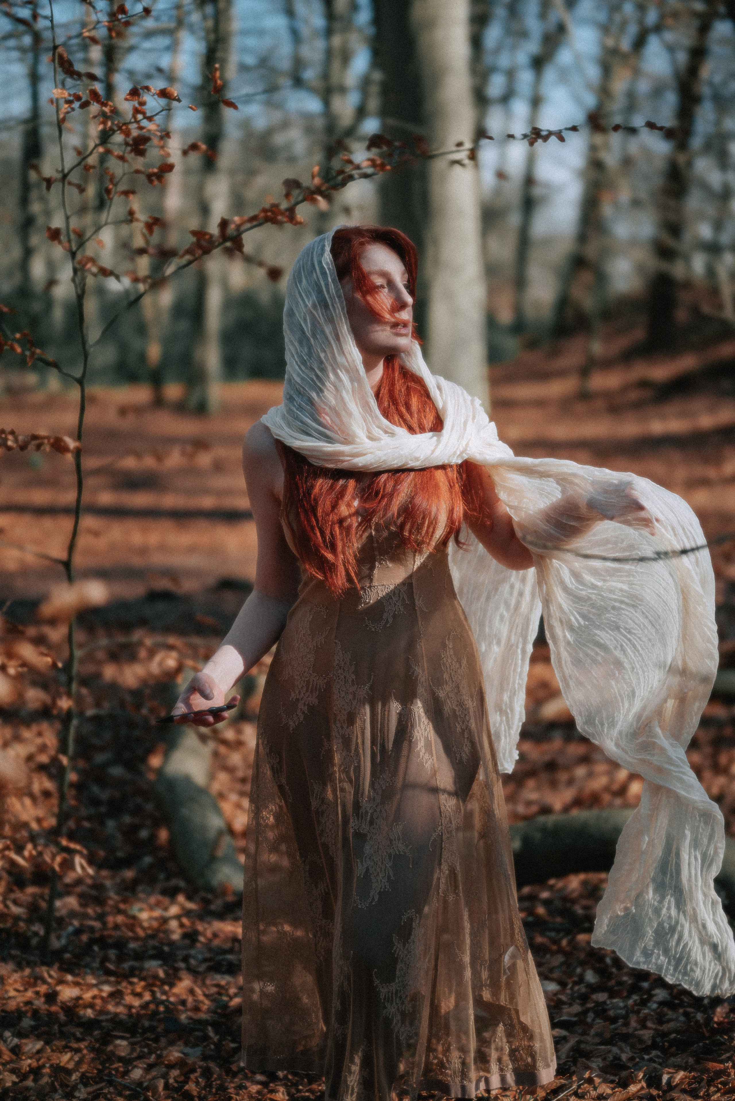 Self-portraits in the autumn forest in The Hague, Netherlands. Moth & Moss Photography