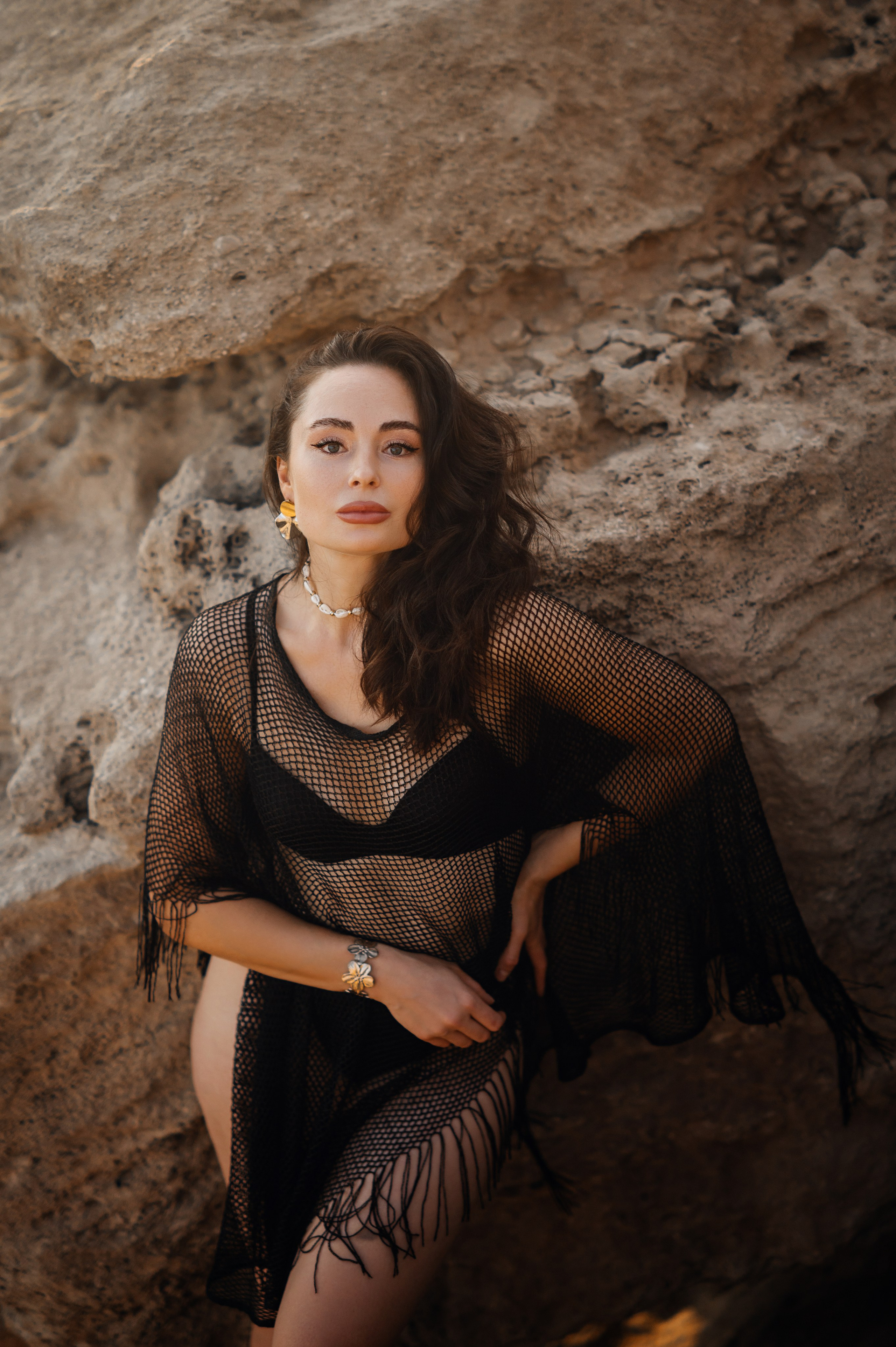 Морские скалы. Фотограф на Кипре