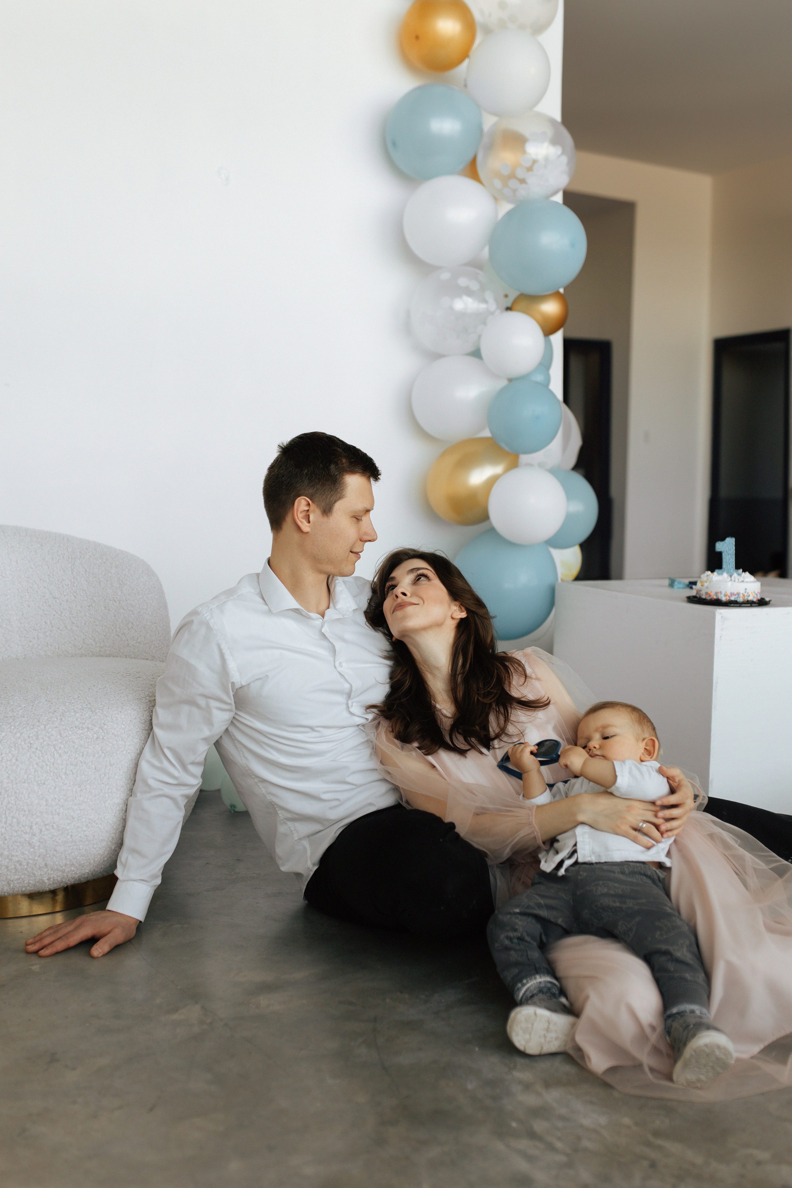 Aleksandr’s first birthday. Home