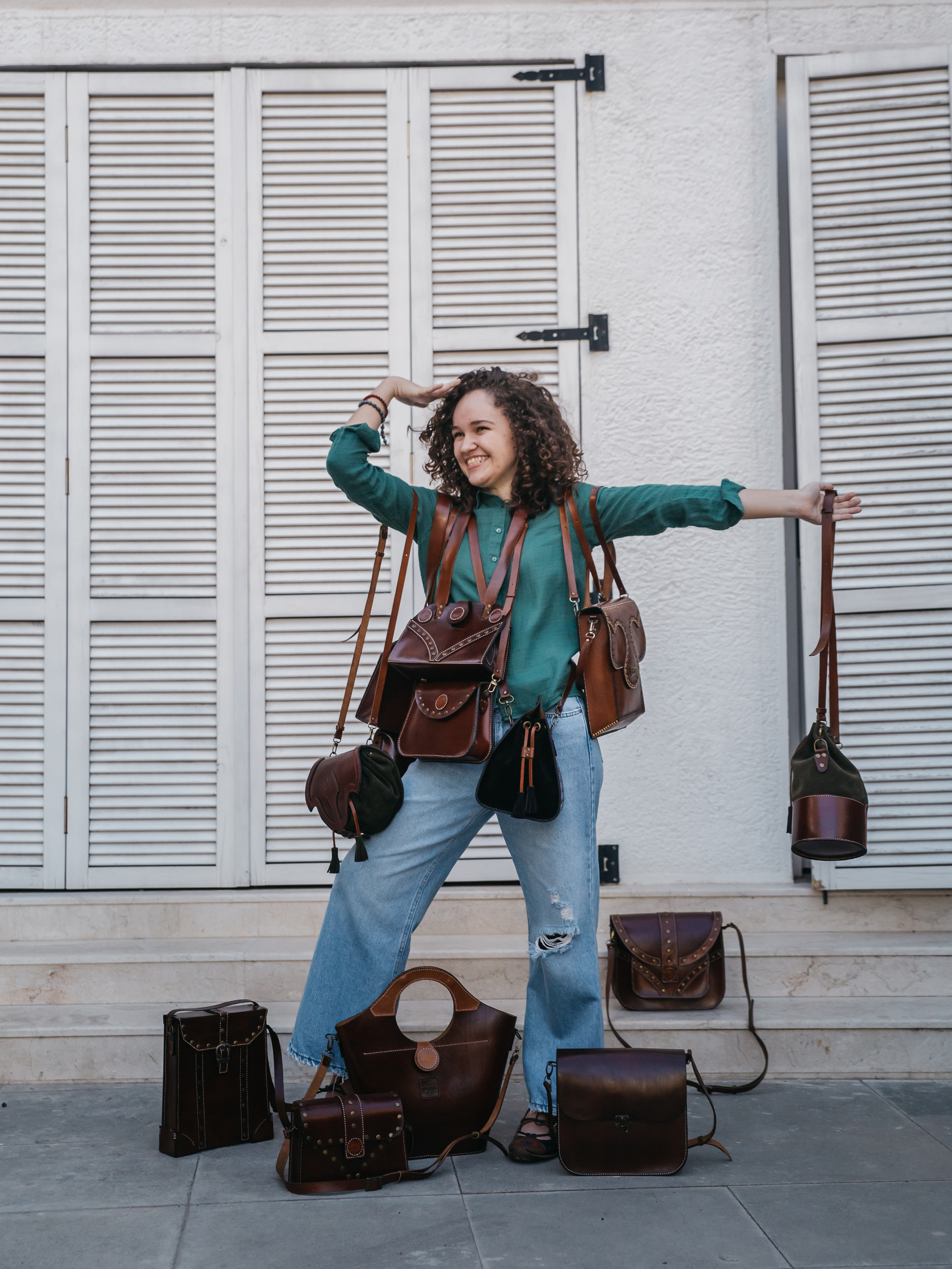 Photography of handmade leather bags