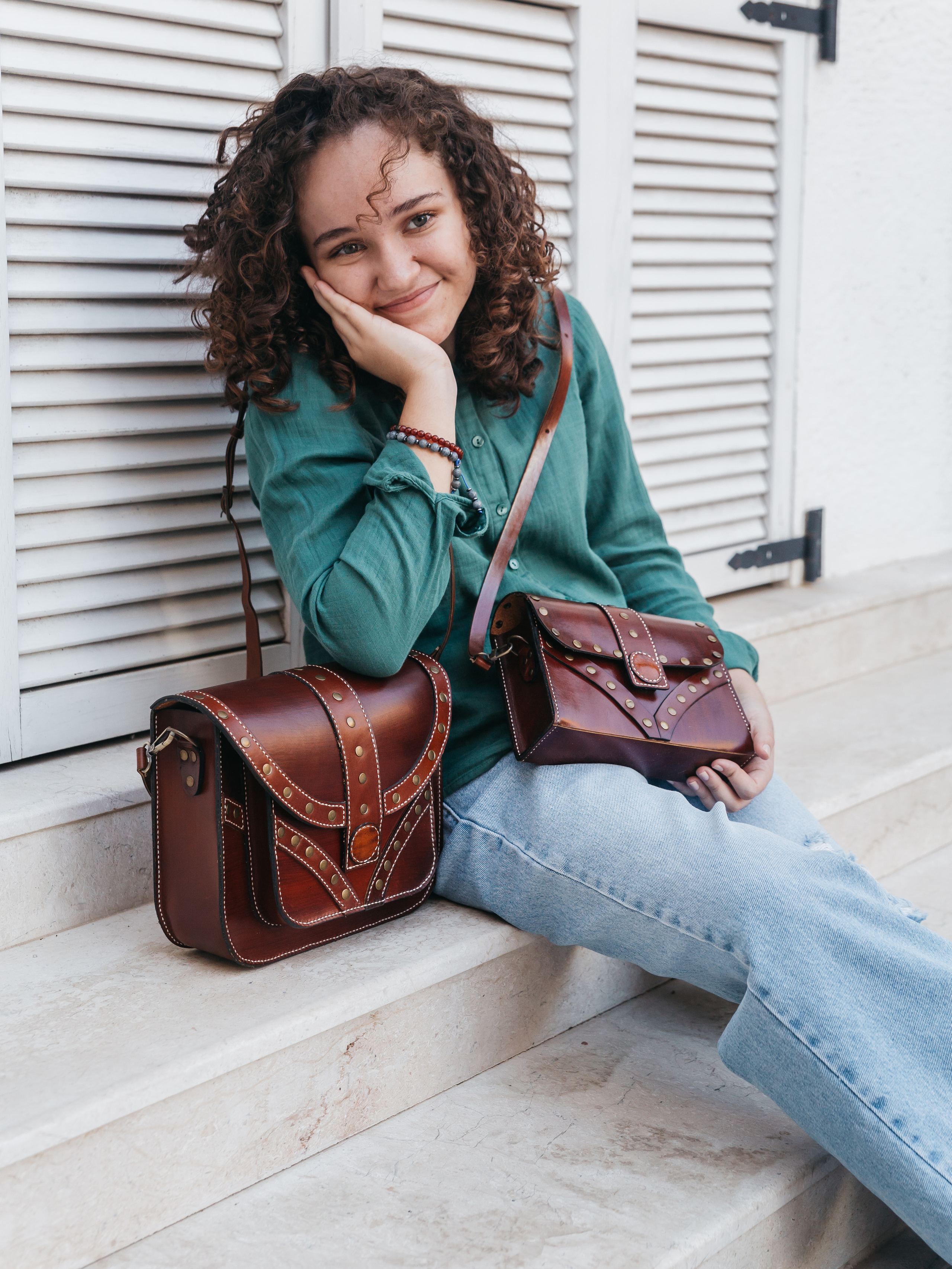 Photography of handmade leather bags