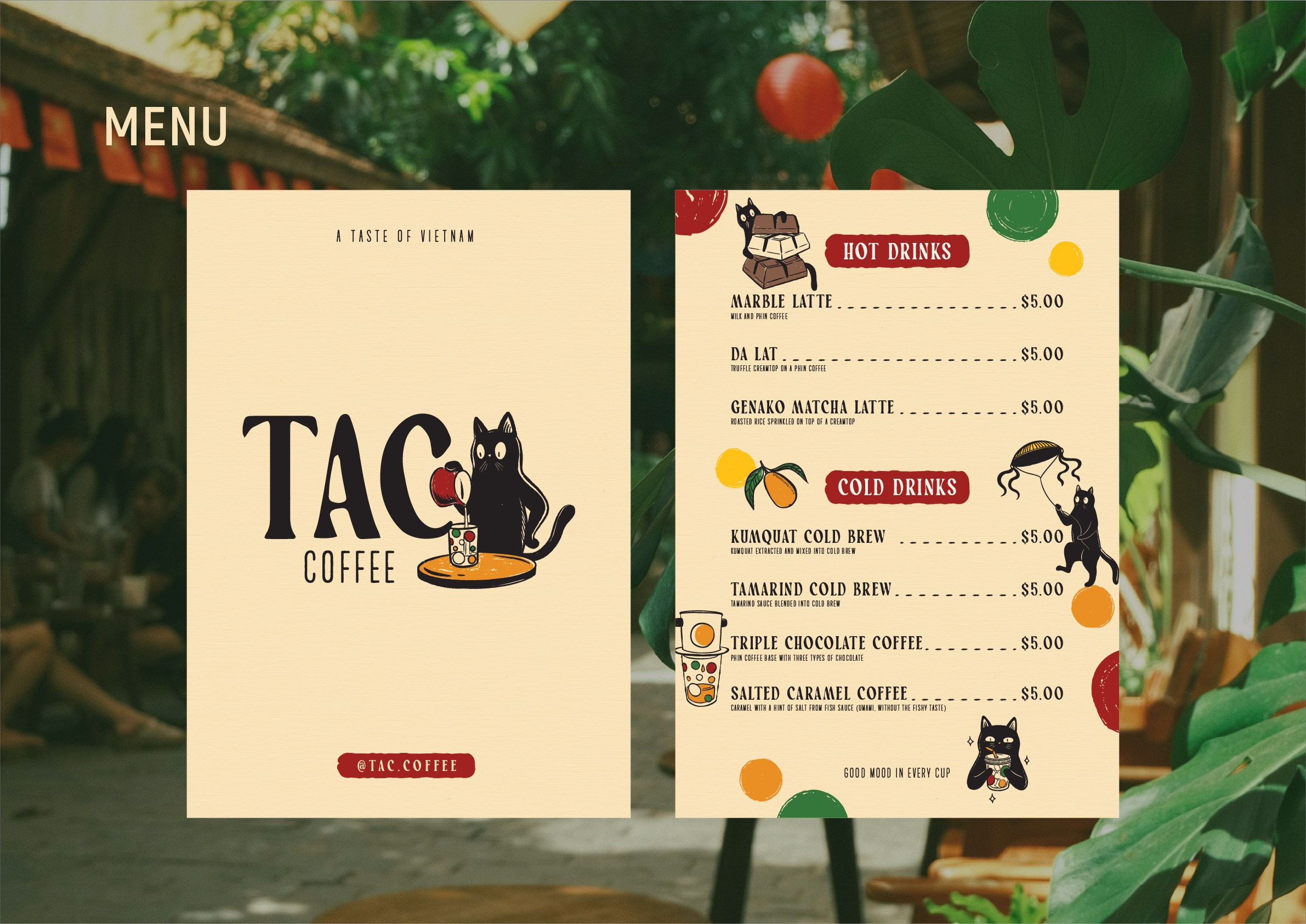 TAC coffee. Helen Reveur | Illustrator & Brand Designer | Ready-Made & Custom Illustrations