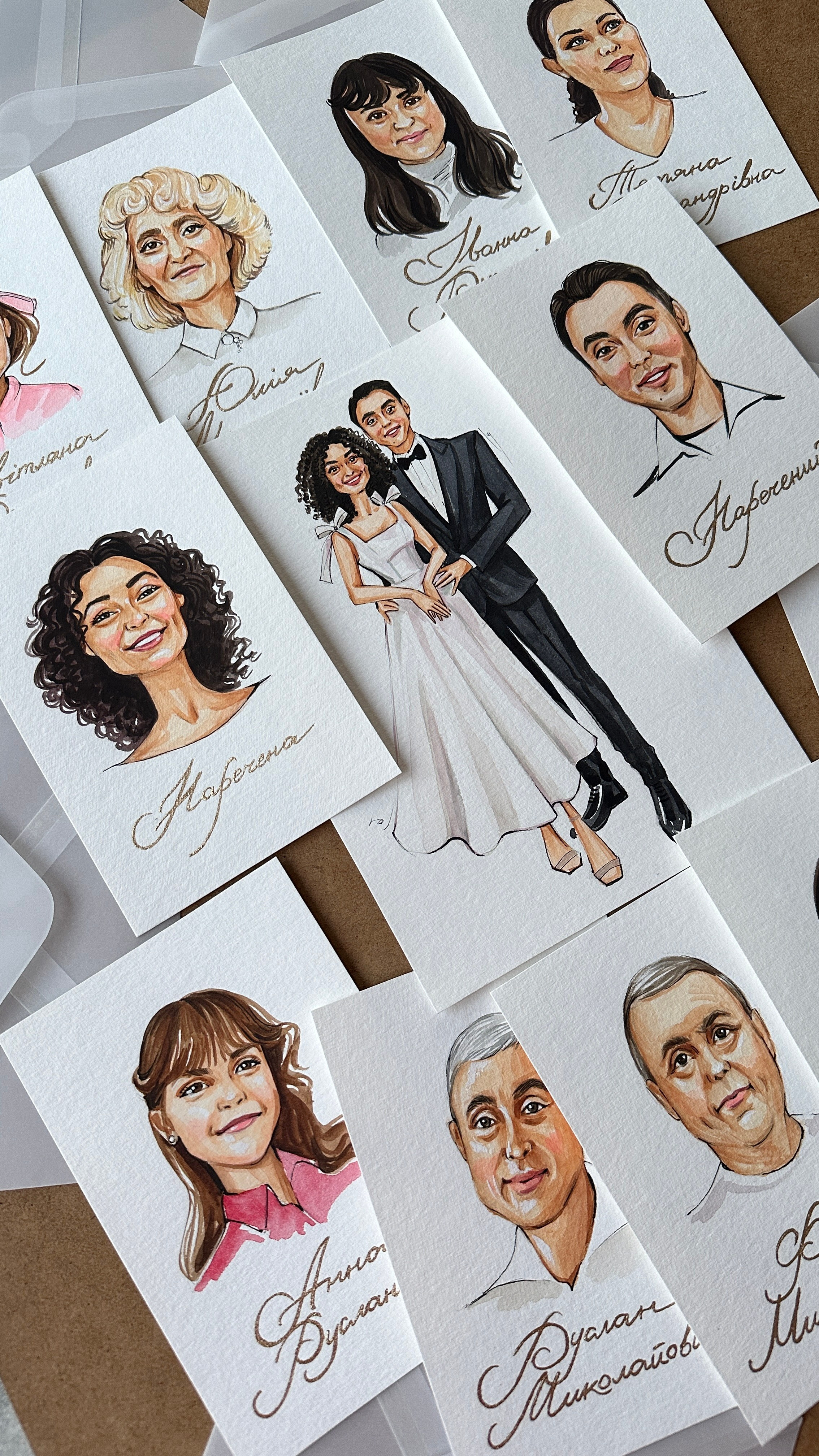 Wedding Seatings Cards. InnaIllustrator