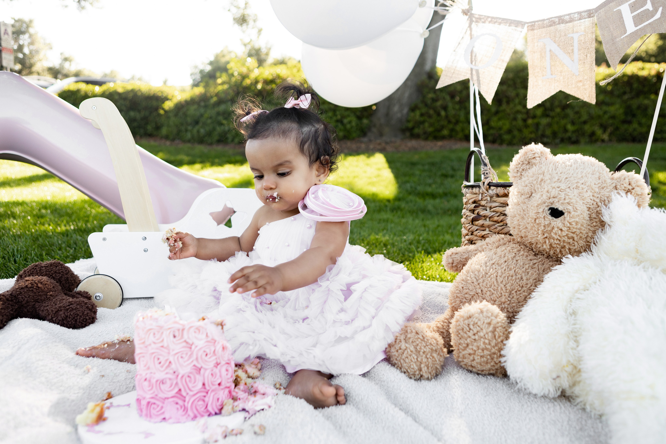 First year & Cake Smash. Family photographer in Bay Area, California