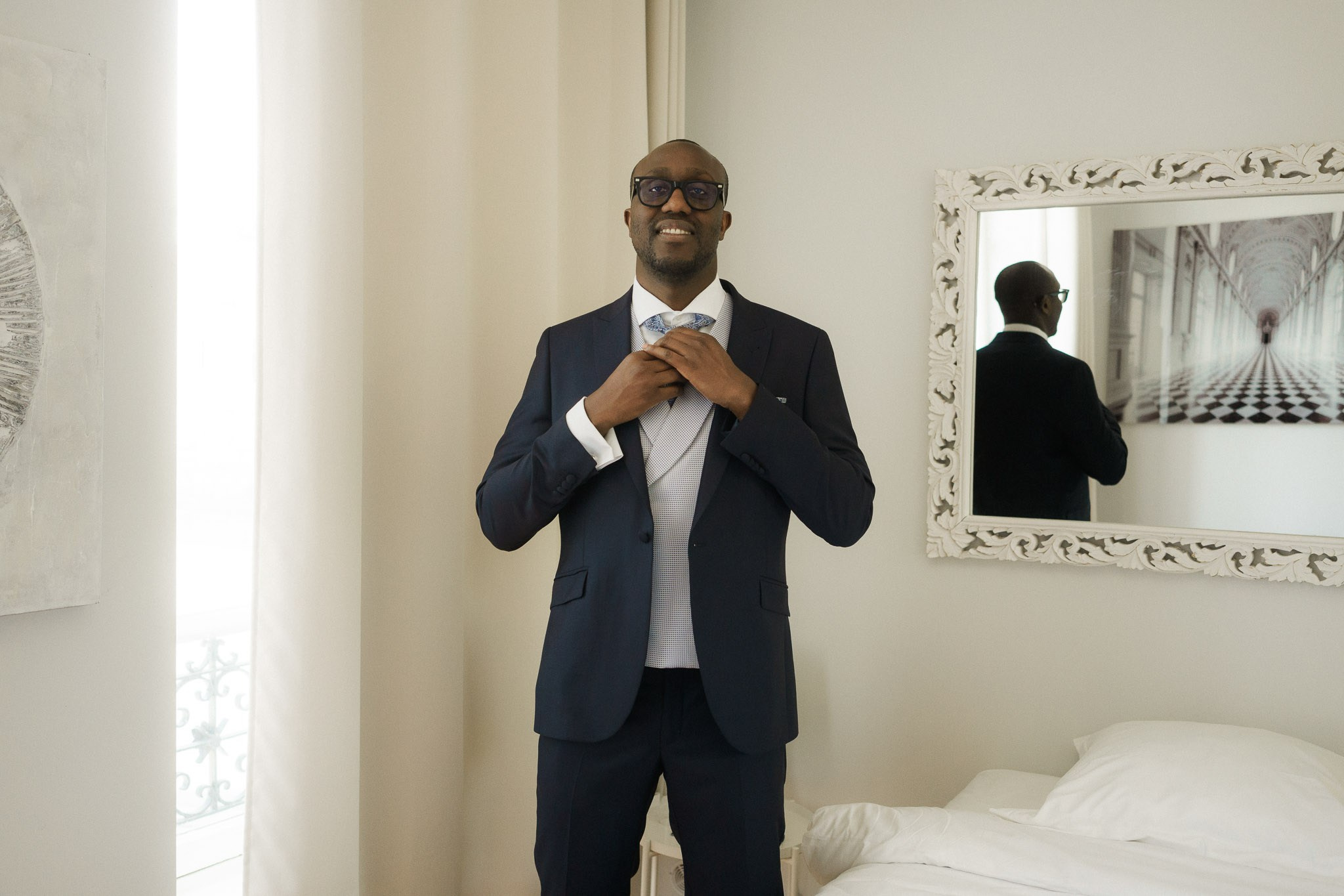 K& F, destination wedding photographer in L’Orangerie de l’Orée du Bois, France