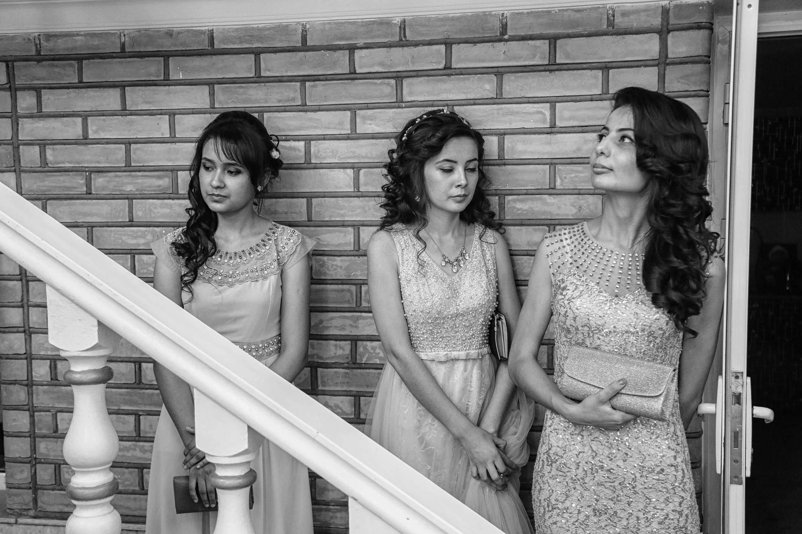 Tajik wedding, portrait of Asian bride, wedding dress. Wedding and family photographer in Cork, Ireland. Tigran