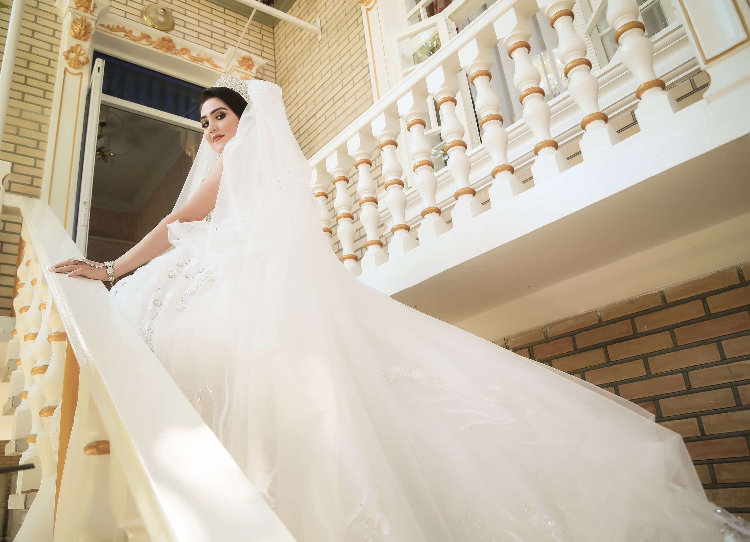 Tajik wedding, portrait of Asian bride, wedding dress. Wedding and family photographer in Cork, Ireland. Tigran