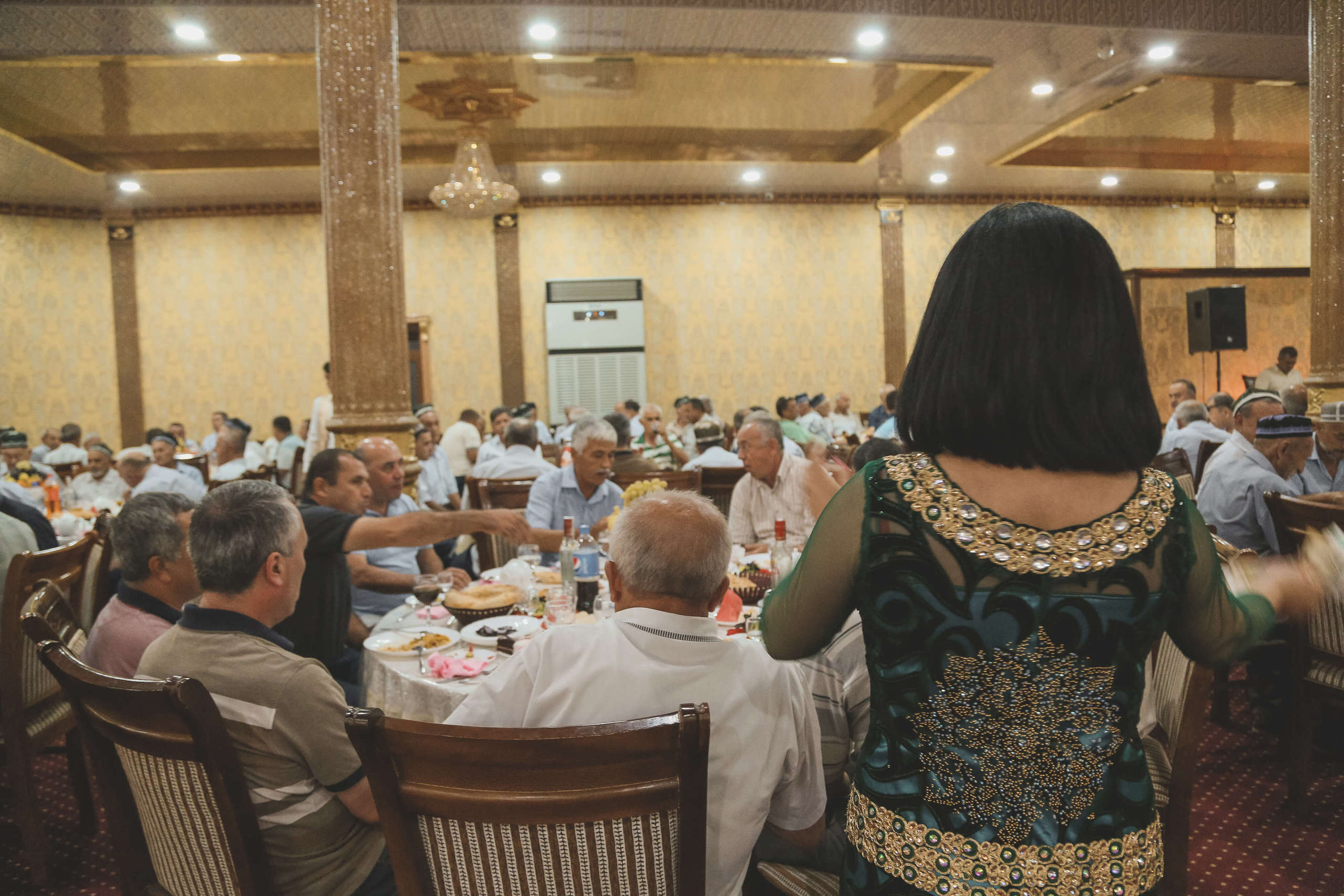 Tajik wedding, portrait of Asian bride, wedding dress. Wedding and family photographer in Cork, Ireland. Tigran