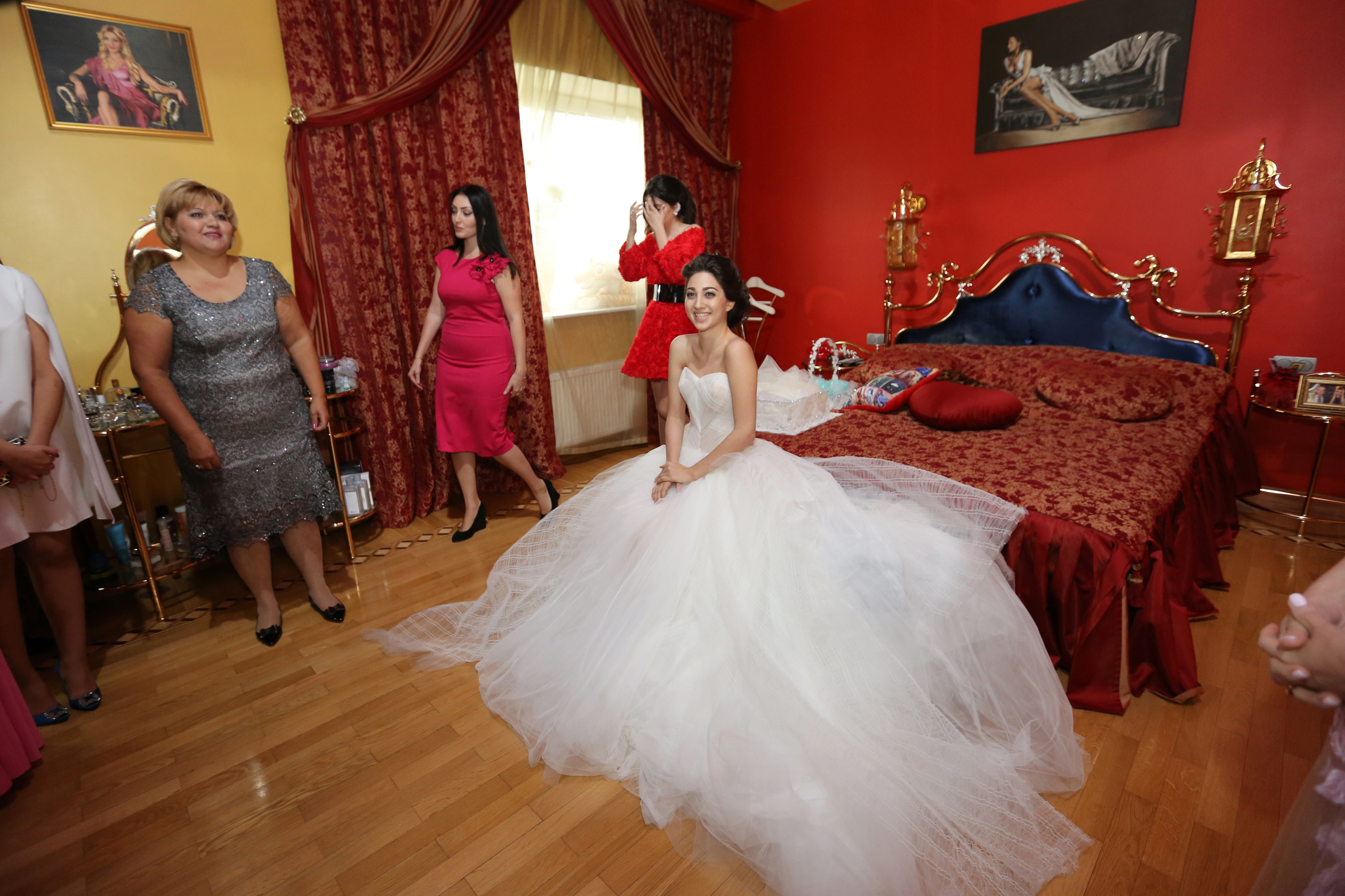 Wedding on Ferrari, bride, dress. Wedding and family photographer in Cork, Ireland. Tigran