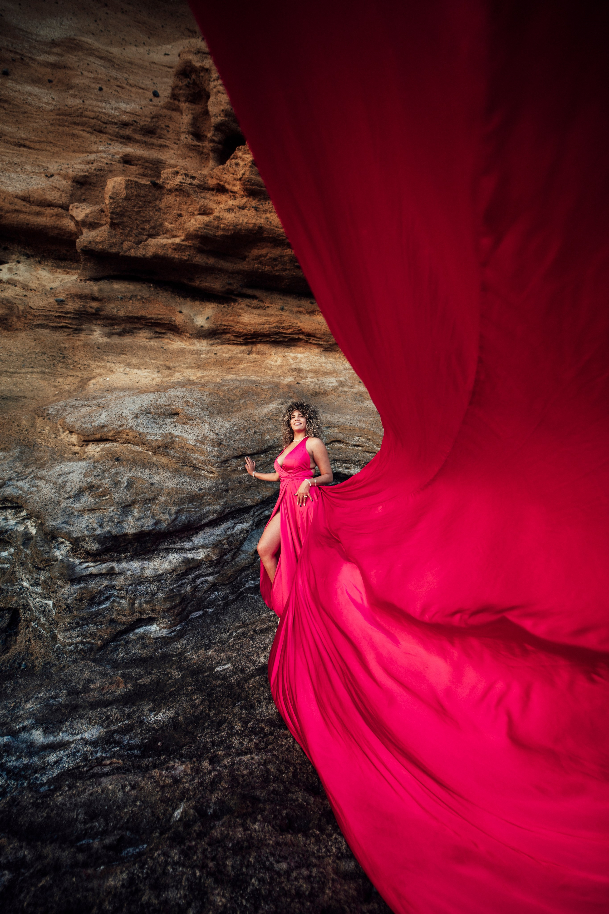 Flying dress rose #11 40€. Professional photography in Tenerife Tania Bonnet