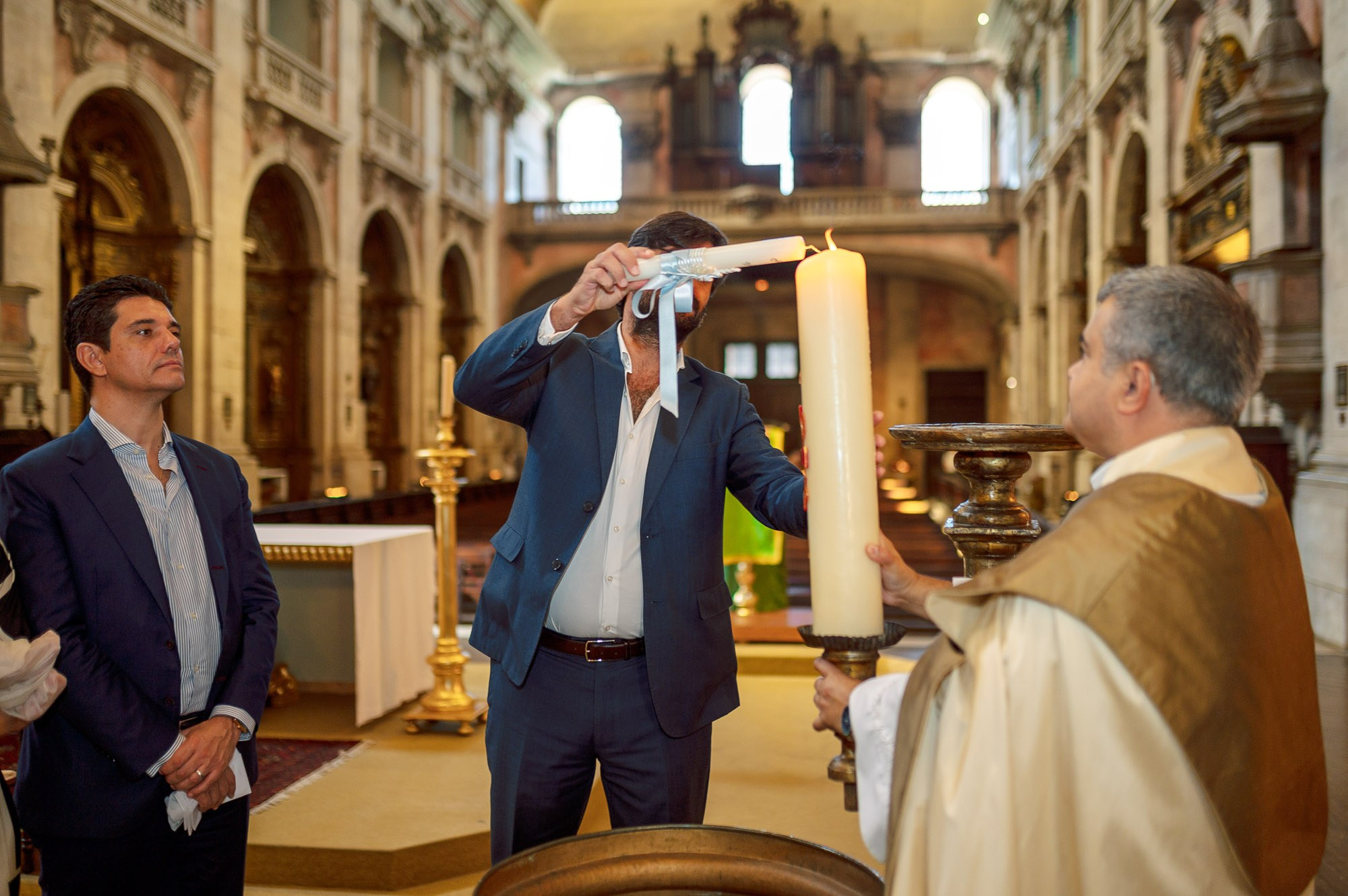 photography of a Catholic baptism in Lisbon