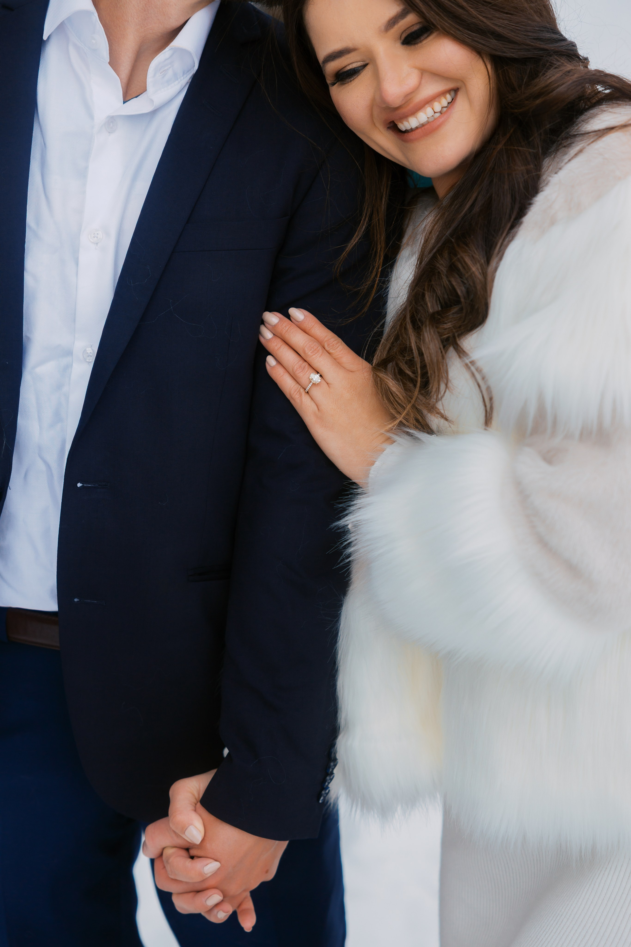 Ski engagement session. Home