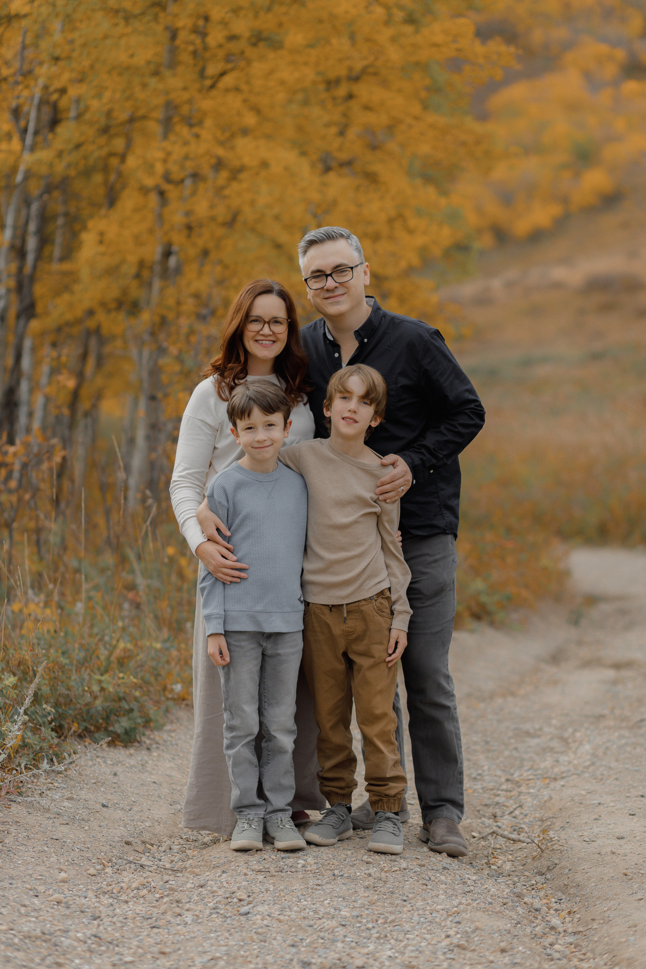 Christa’s family. Home