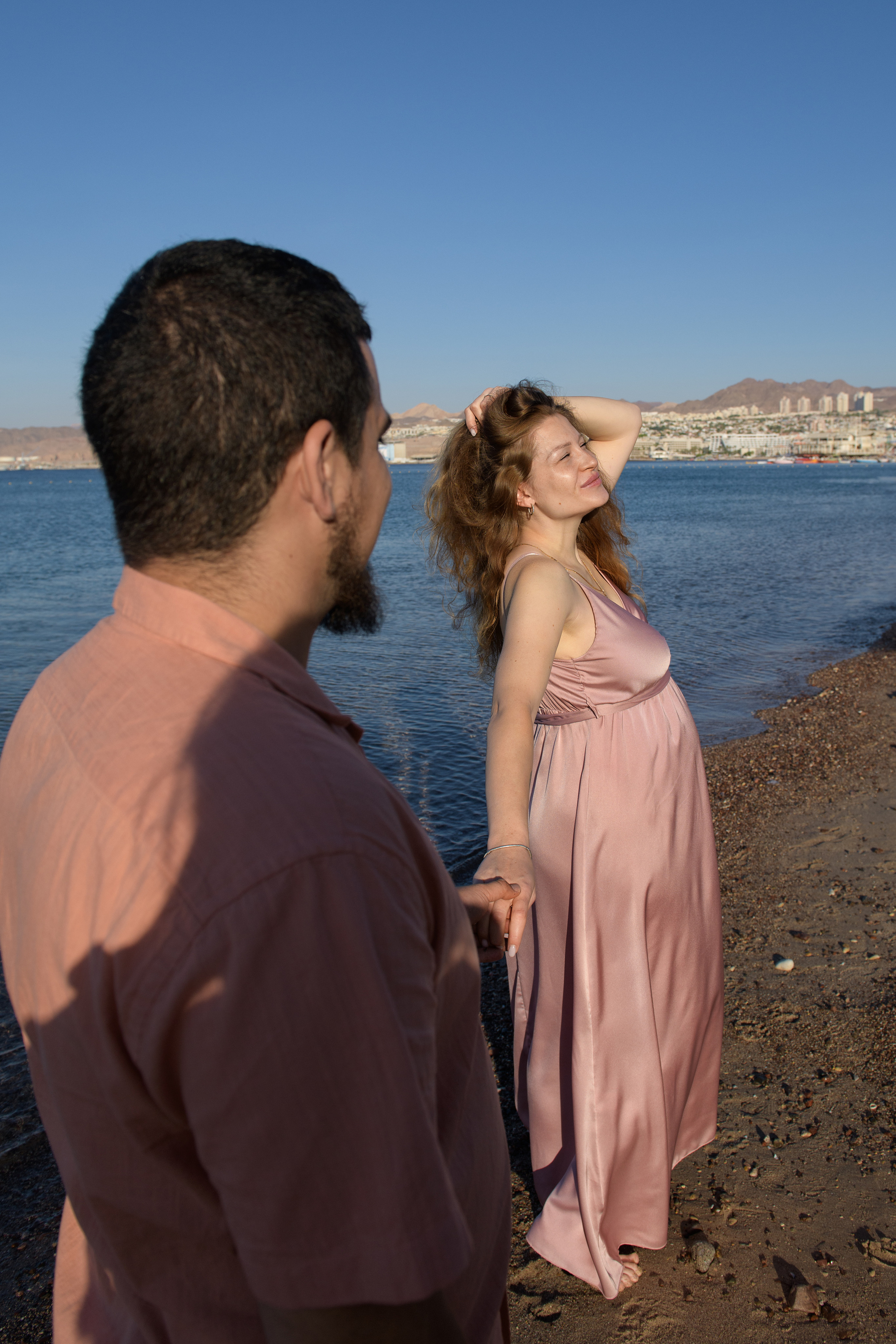 Pregnancy photoshooting on the sea beach for Julia & Dmytriy. Семейный детский беременности love-story фотограф Эйлат Израиль Ольга Амчиславски