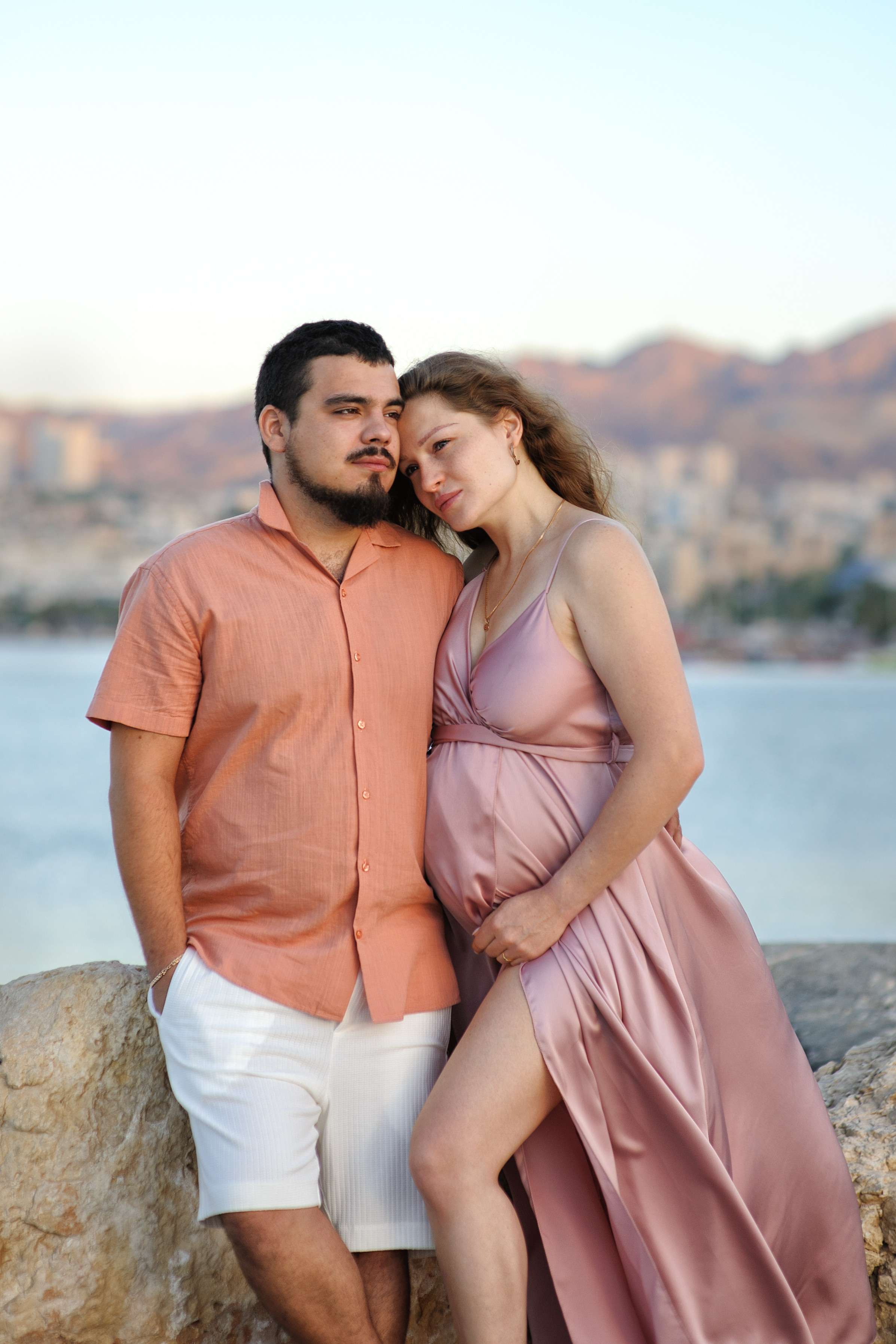 Pregnancy photoshooting on the sea beach for Julia & Dmytriy. Семейный детский беременности love-story фотограф Эйлат Израиль Ольга Амчиславски