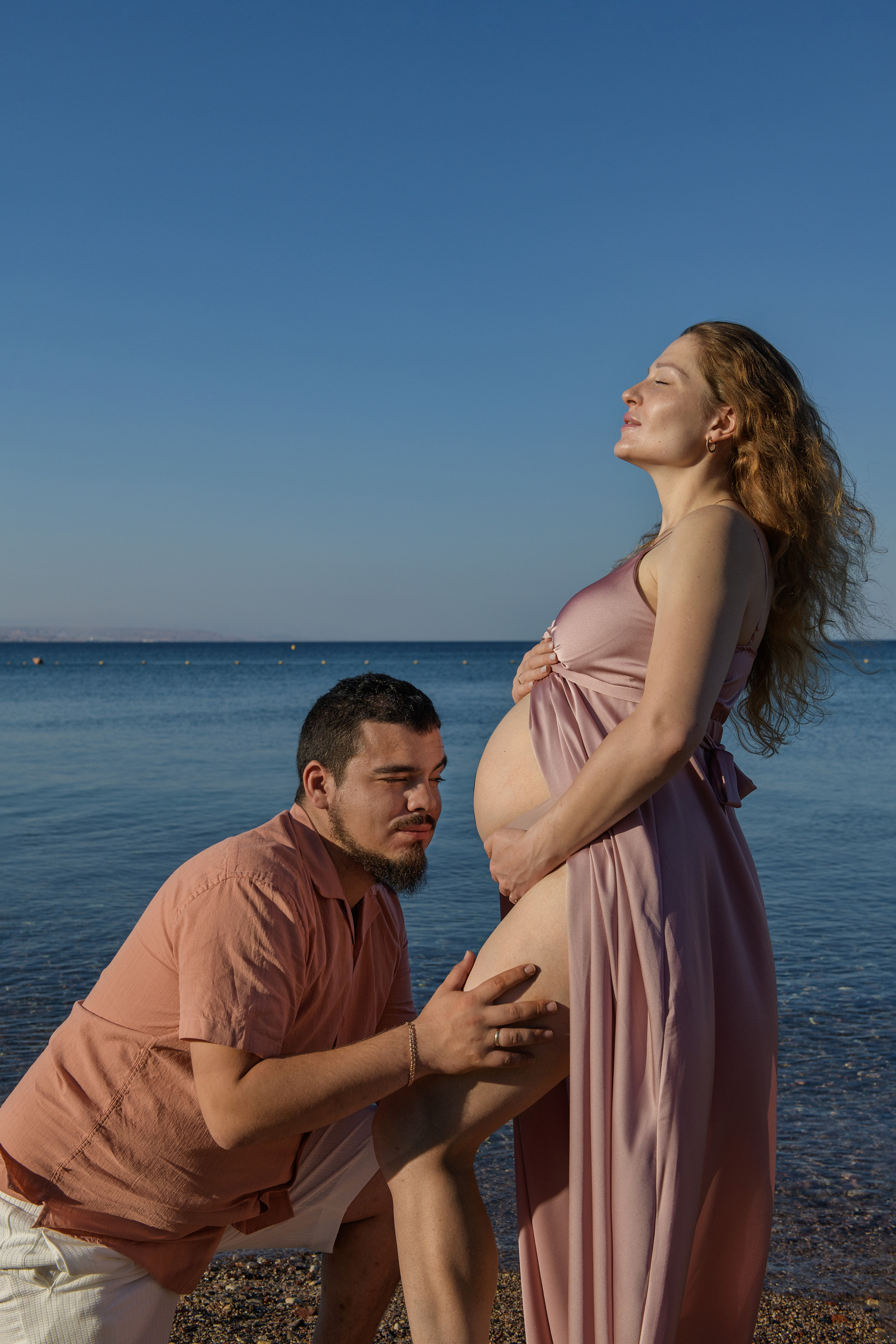 Pregnancy photoshooting on the sea beach for Julia & Dmytriy. Семейный детский беременности love-story фотограф Эйлат Израиль Ольга Амчиславски