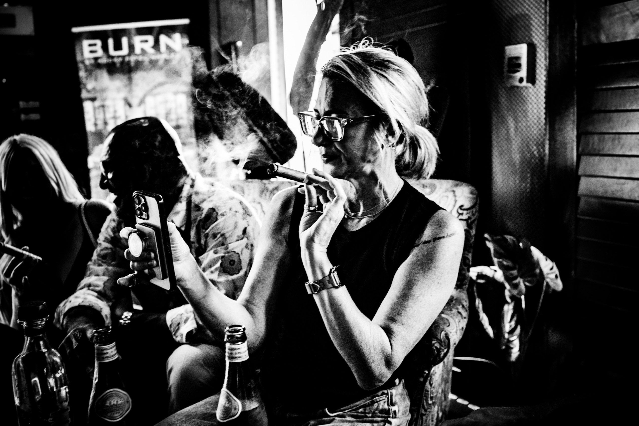 Burn Black and White Series. Out and About 239