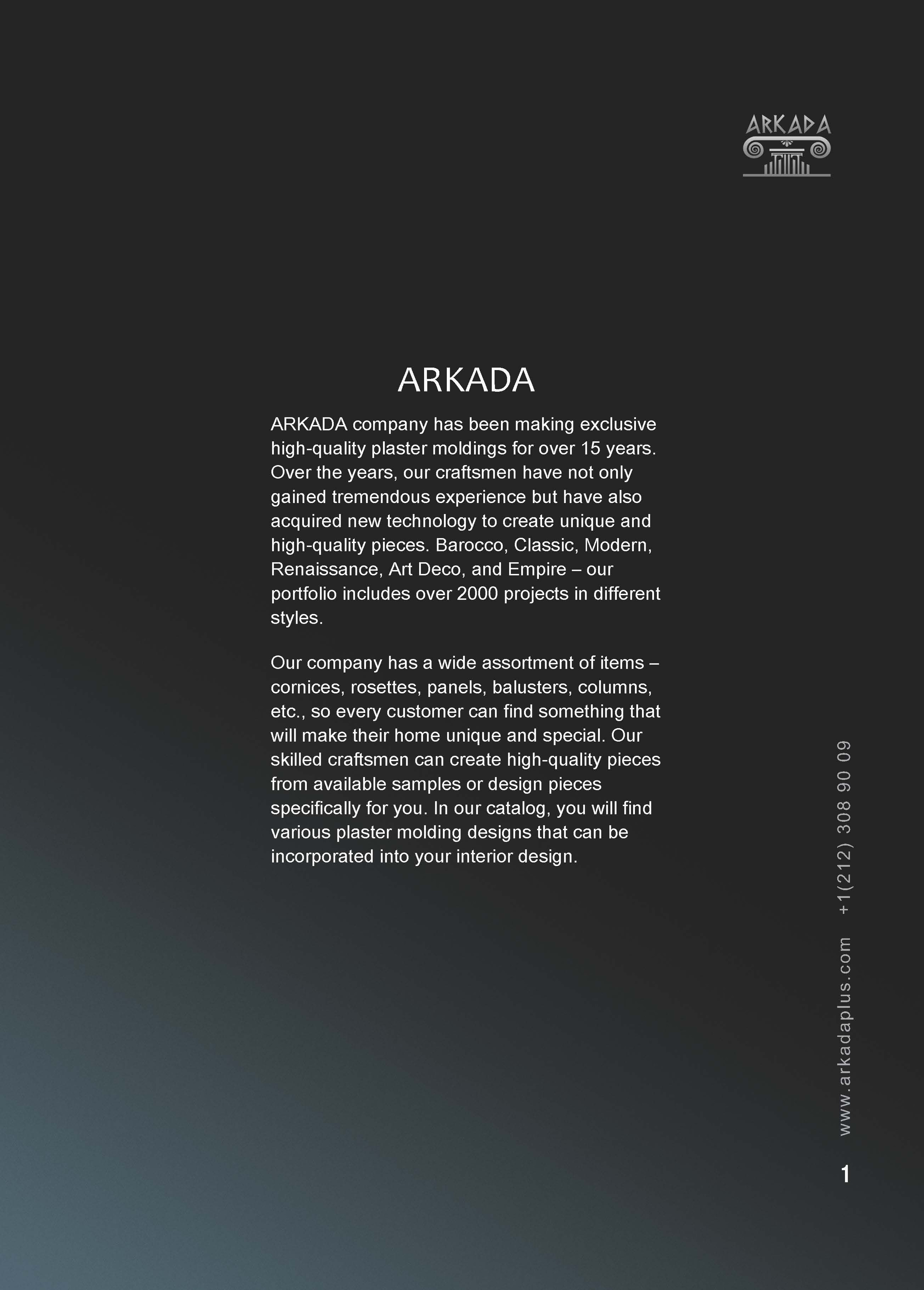 Catalog pages. Plaster molding