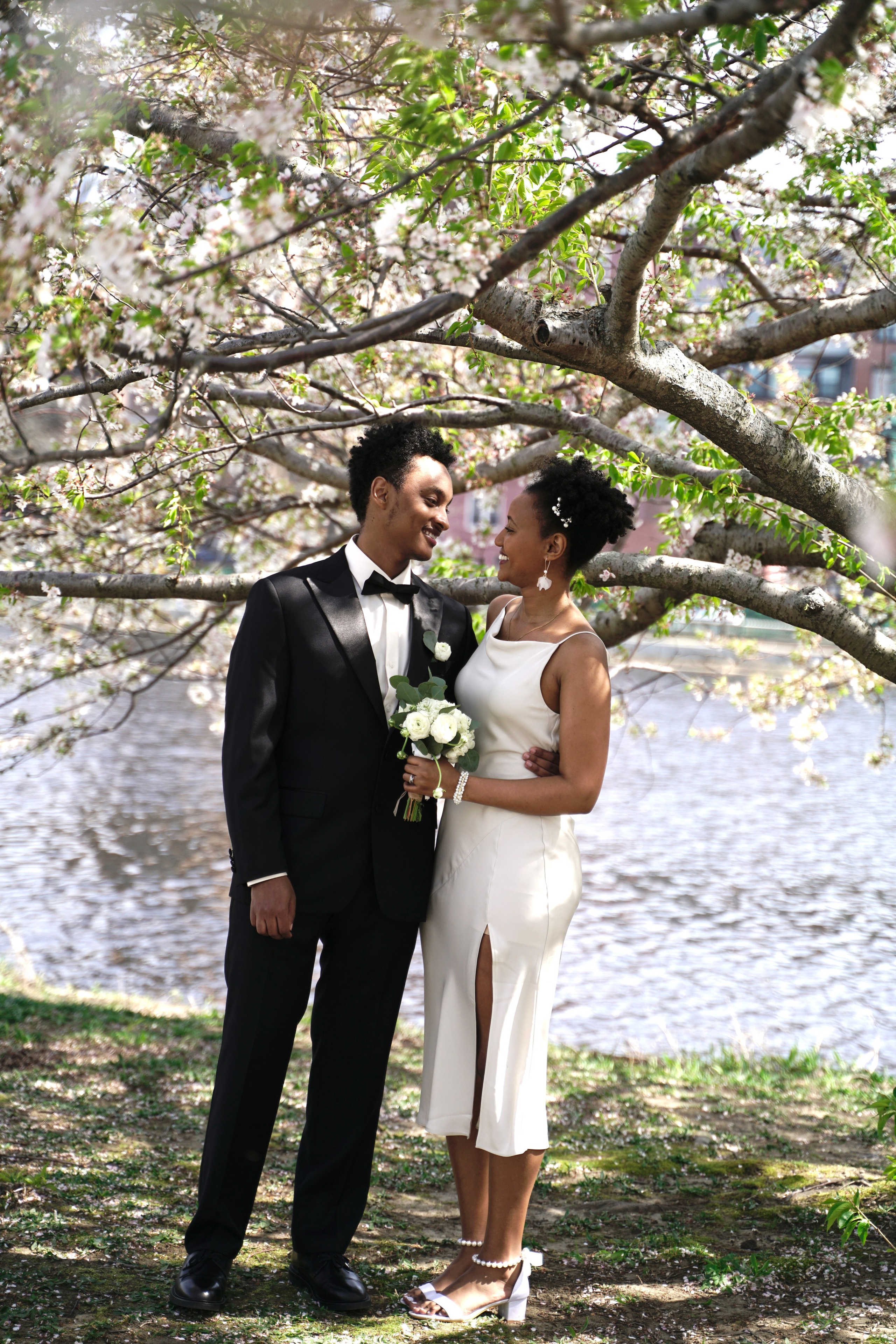 Sosina and Aaron at Charles river Esplanade. Stefanovich Photography | Boston, MA