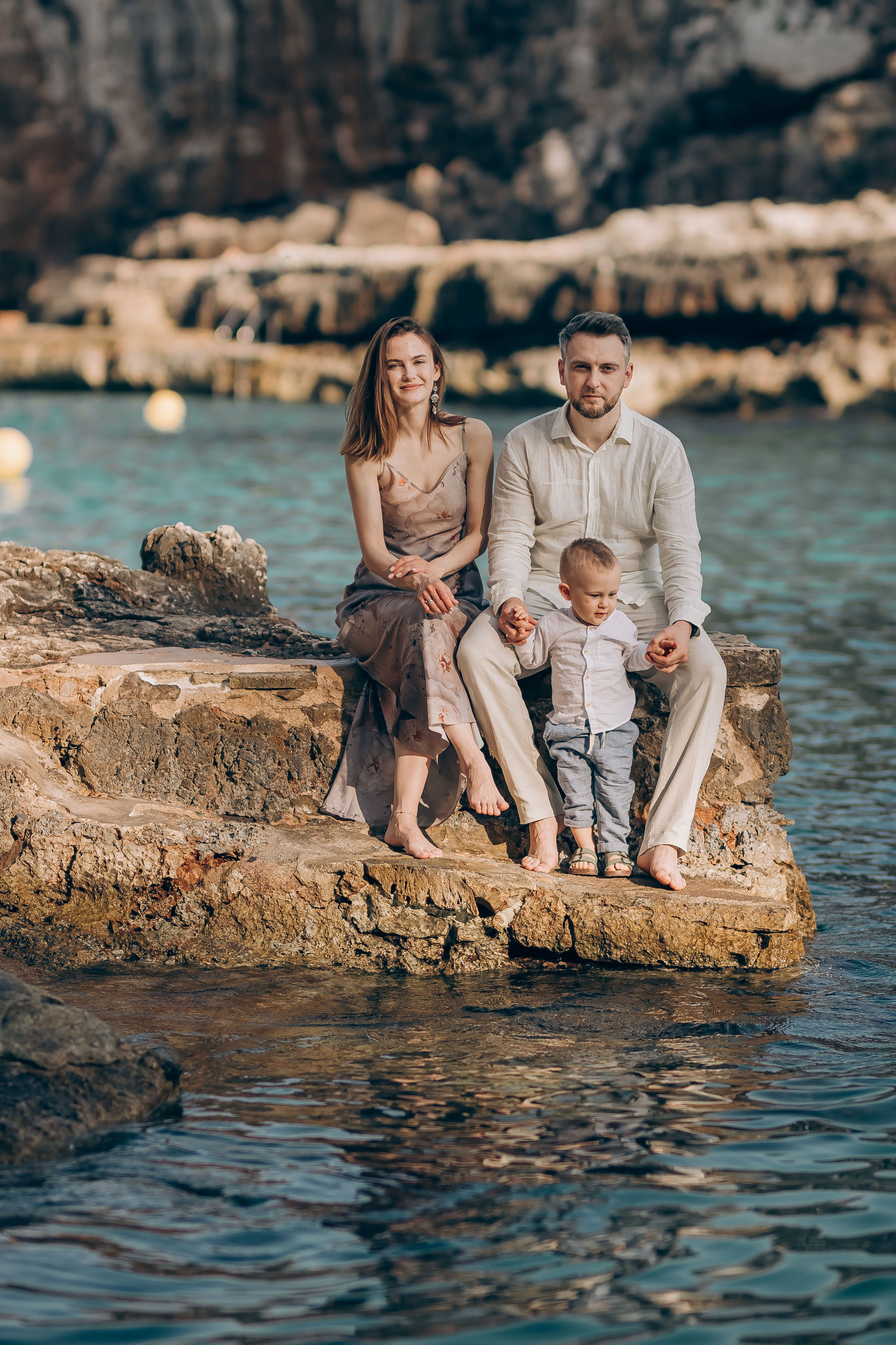 On the shore. Фотограф у Пальма де Майорка