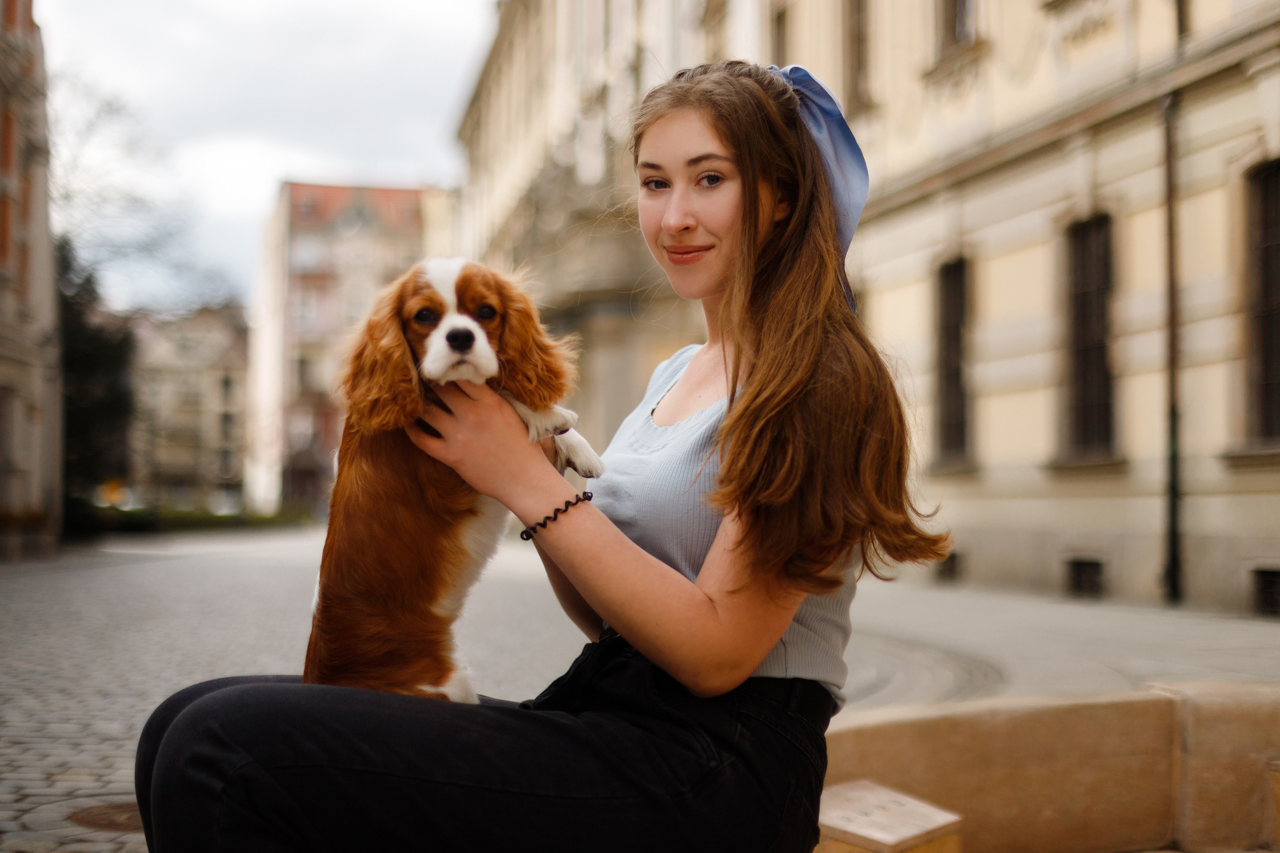 Uliana i Franklin. Kaja | fotograf we Wrocławiu | ludzie i psy