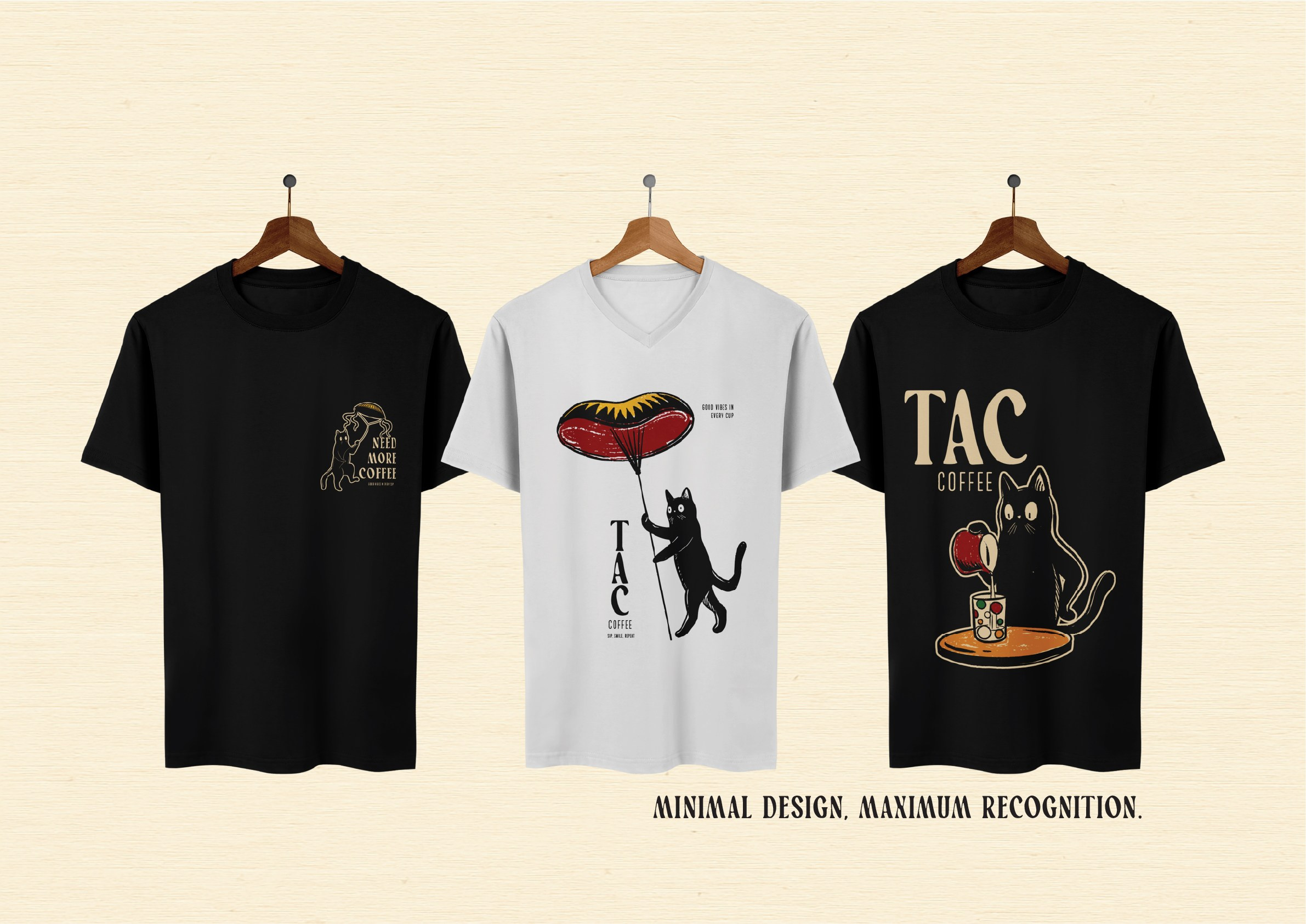 TAC coffee. Helen Reveur | Illustrator & Brand Designer | Ready-Made & Custom Illustrations