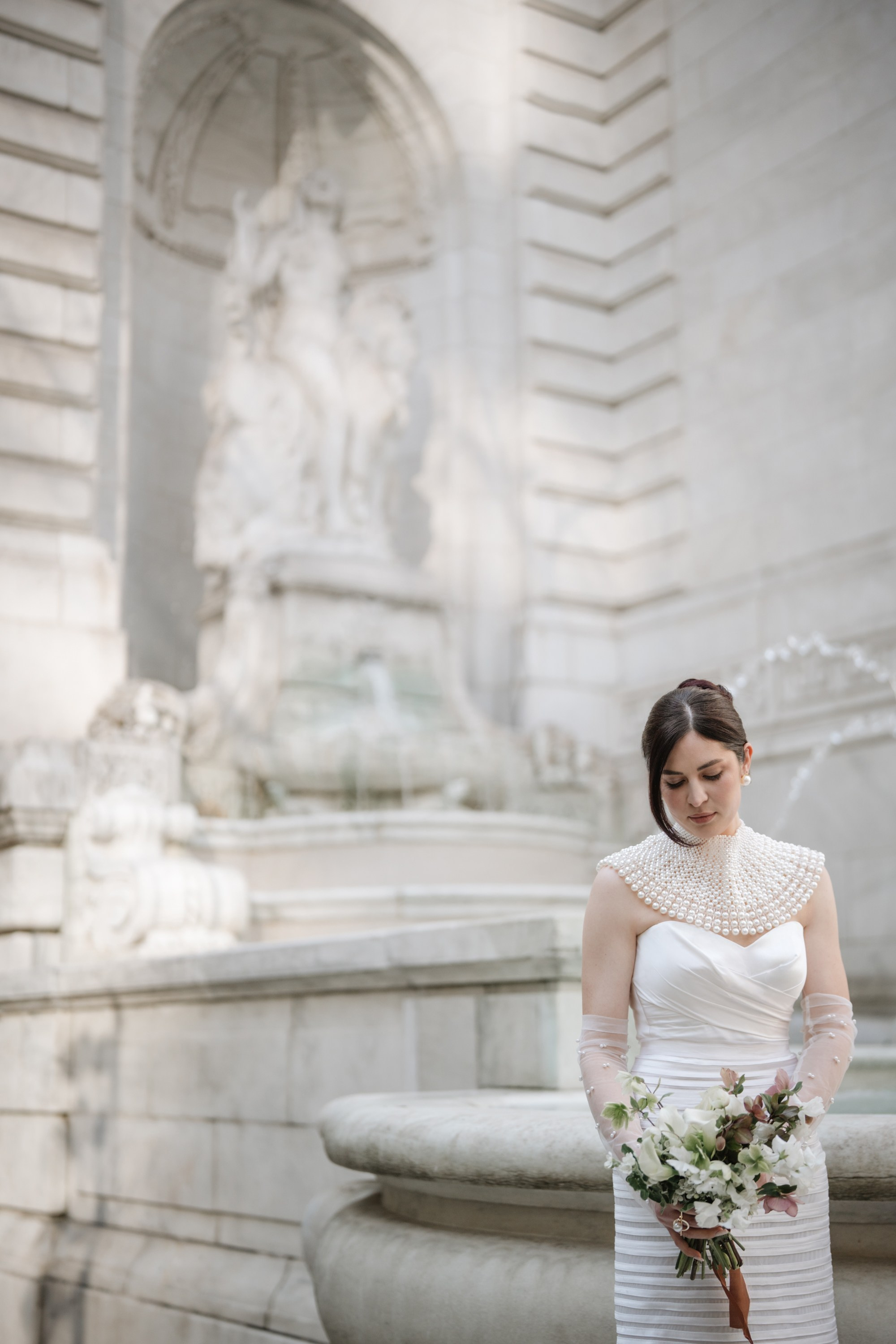 Lily as a bride. Portrait and wedding photographer in New York