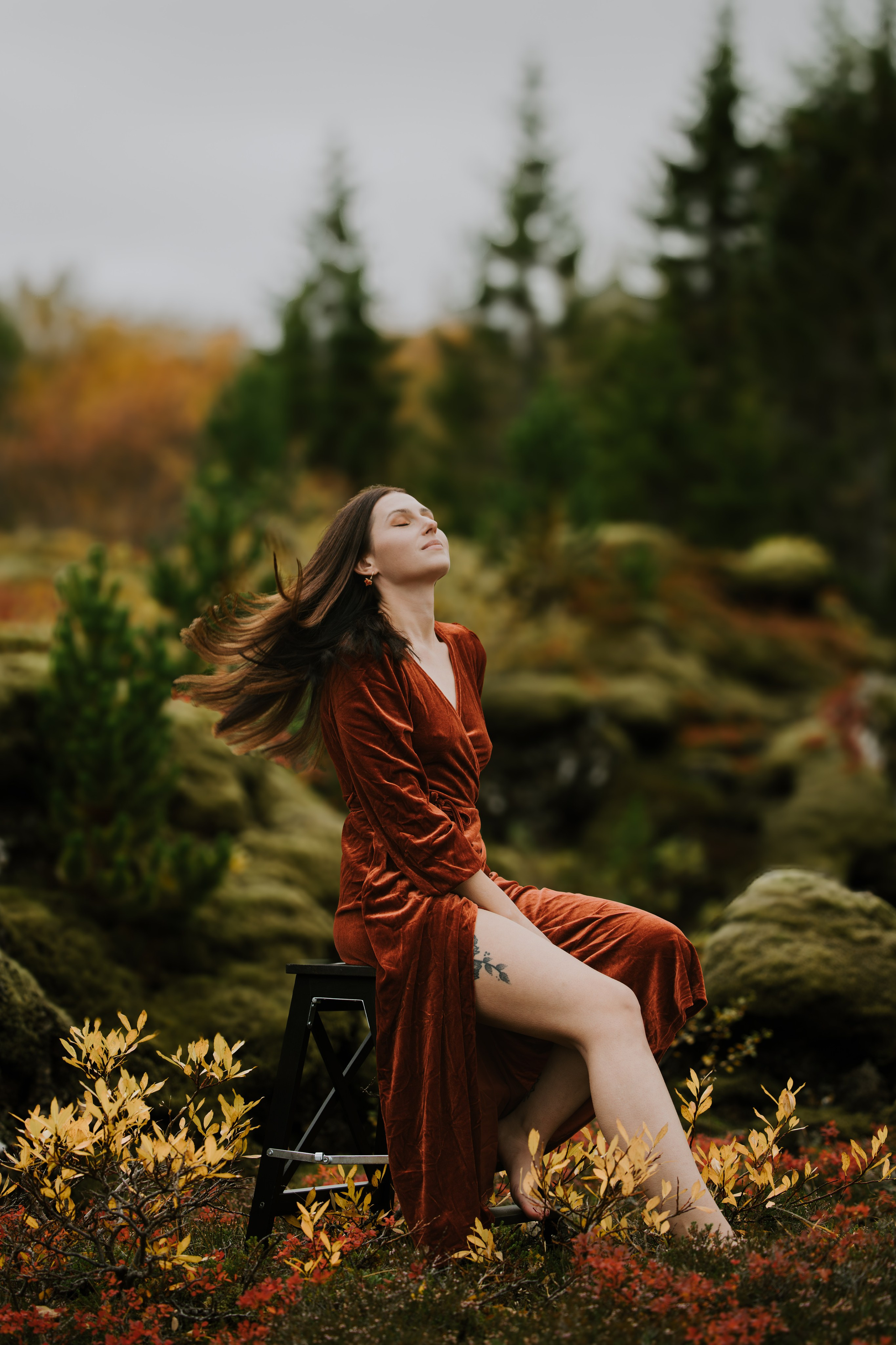 Goddess-like portrait in the heart of Iceland, celebrating feminine strength and elegance