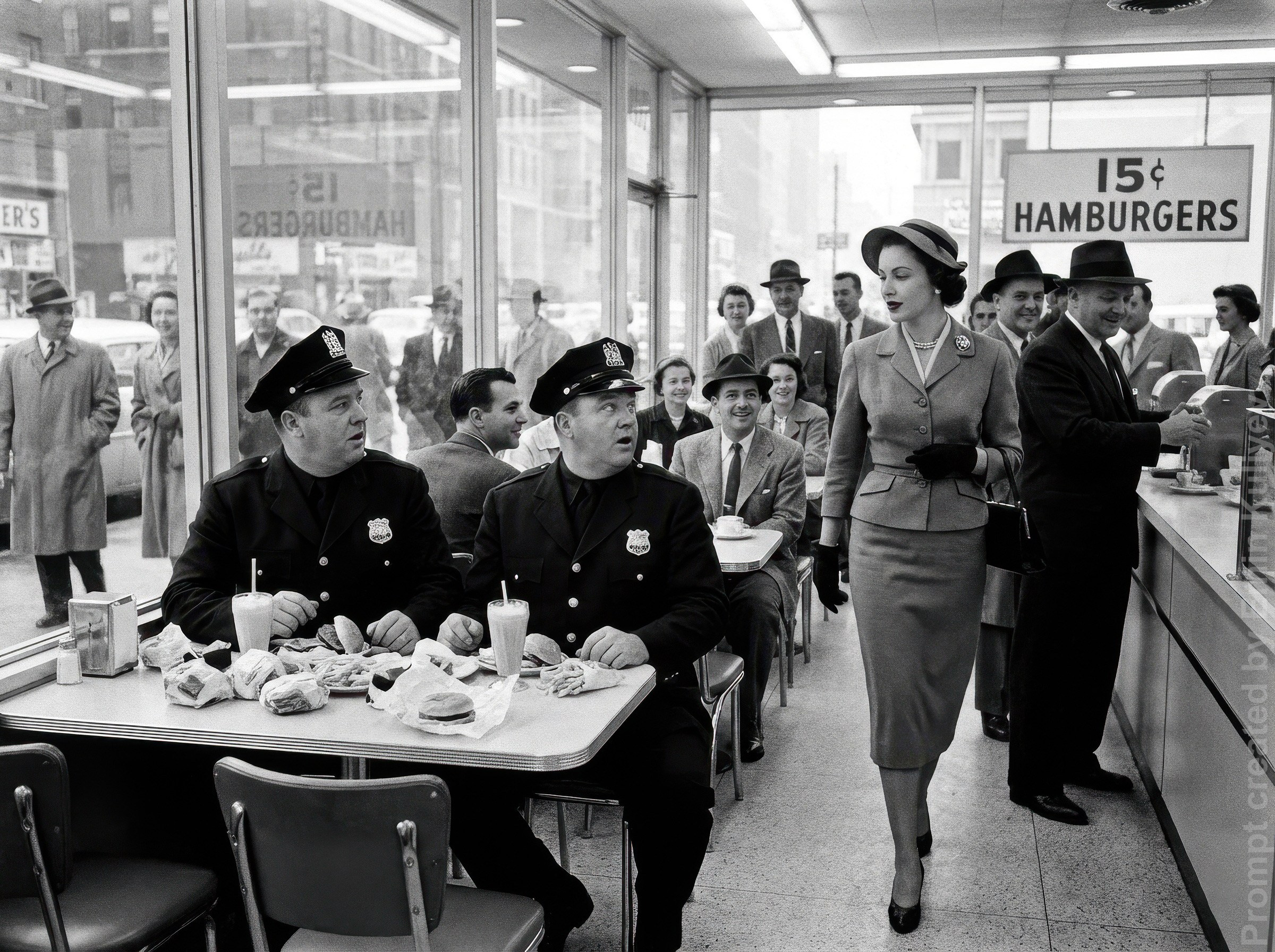 AI 1950s photo style test, vintage film look, realistic AI photography, retro image generation, learn my prompts in online class. Emin Kuliyev — Award-Winning Wedding Photojournalist NYC & USA | Best Wedding Photographer Known for Candid, Timeless Moments