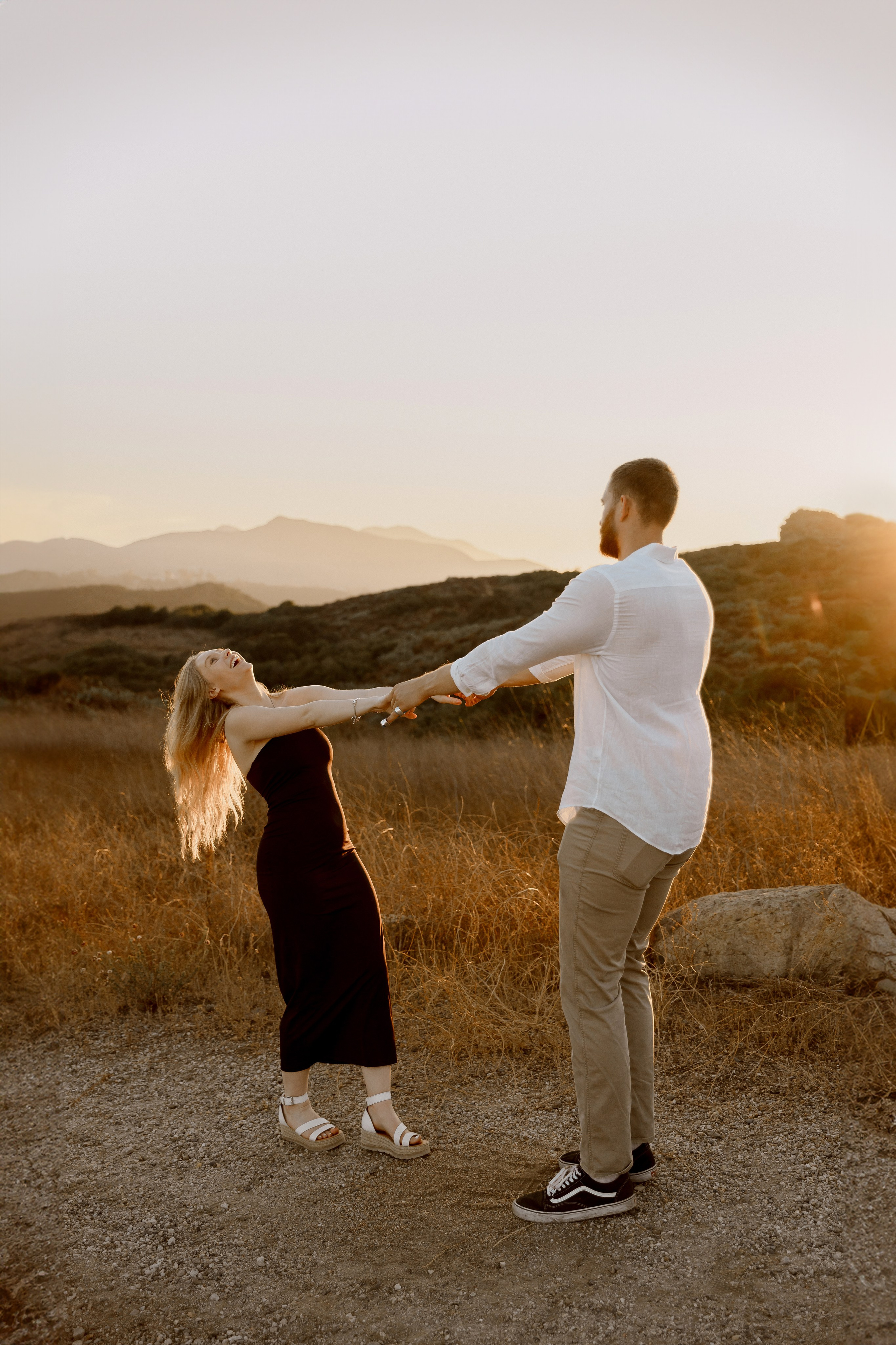 Anniversary Photoshoot at Sunset in a Scenic Field | Taya Frank. Southern California Family and Couple Photographer