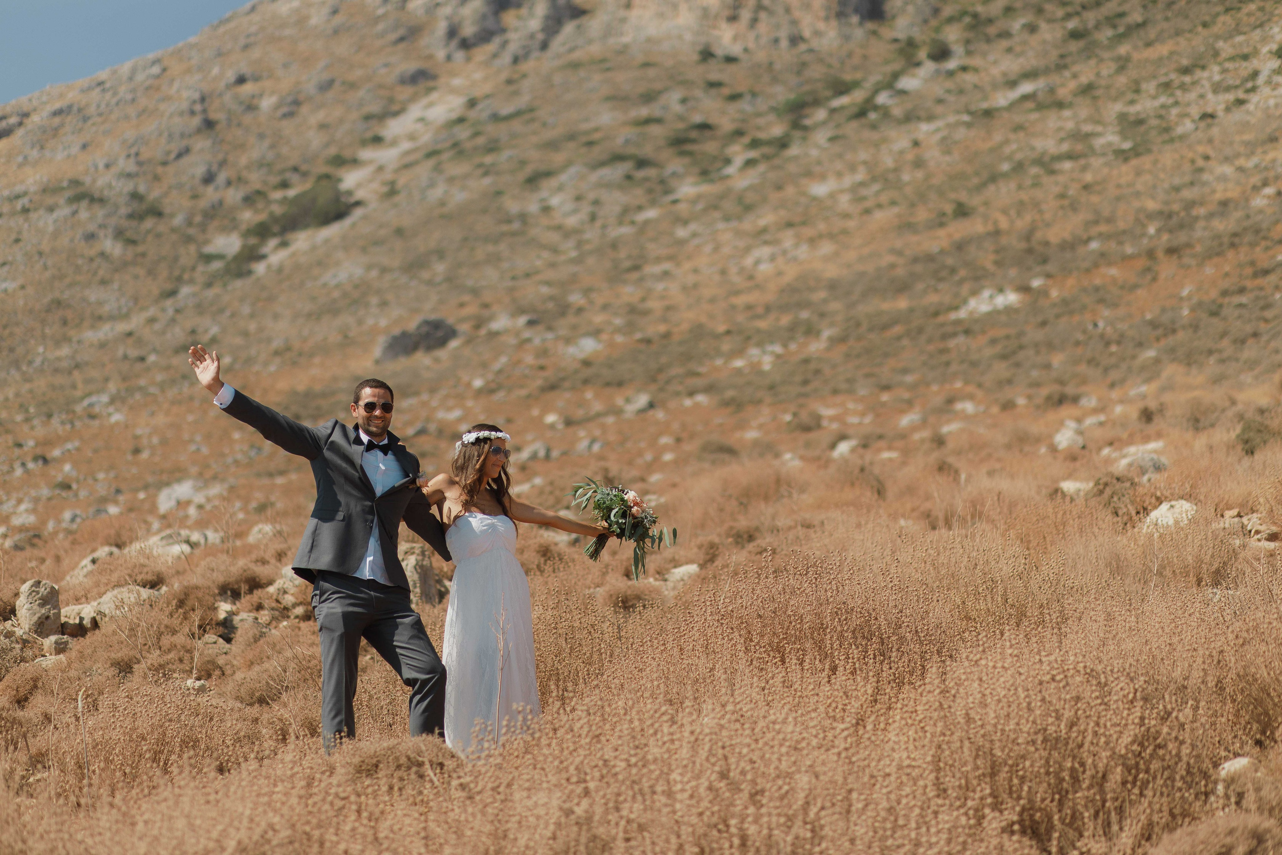 Marino & Steffi, Crete. Denny Savon — Photographer in Santorini | Weddings, Love Stories & Flying Dress