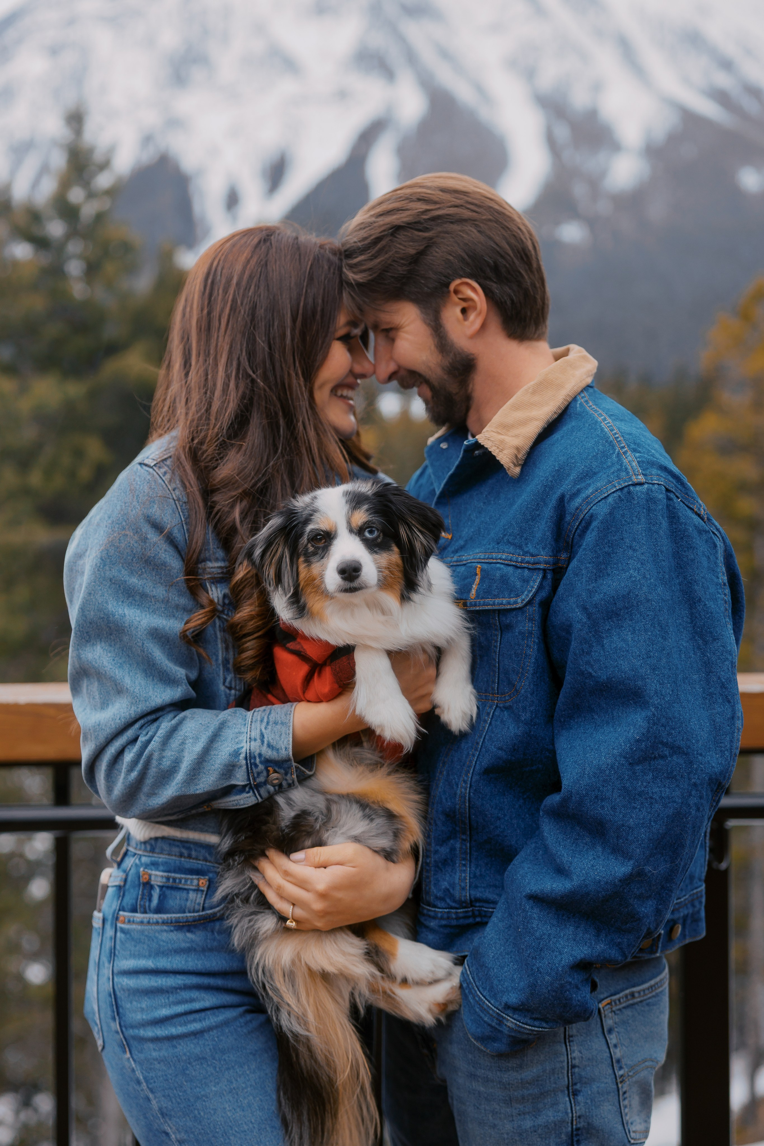 Ski engagement session. Home