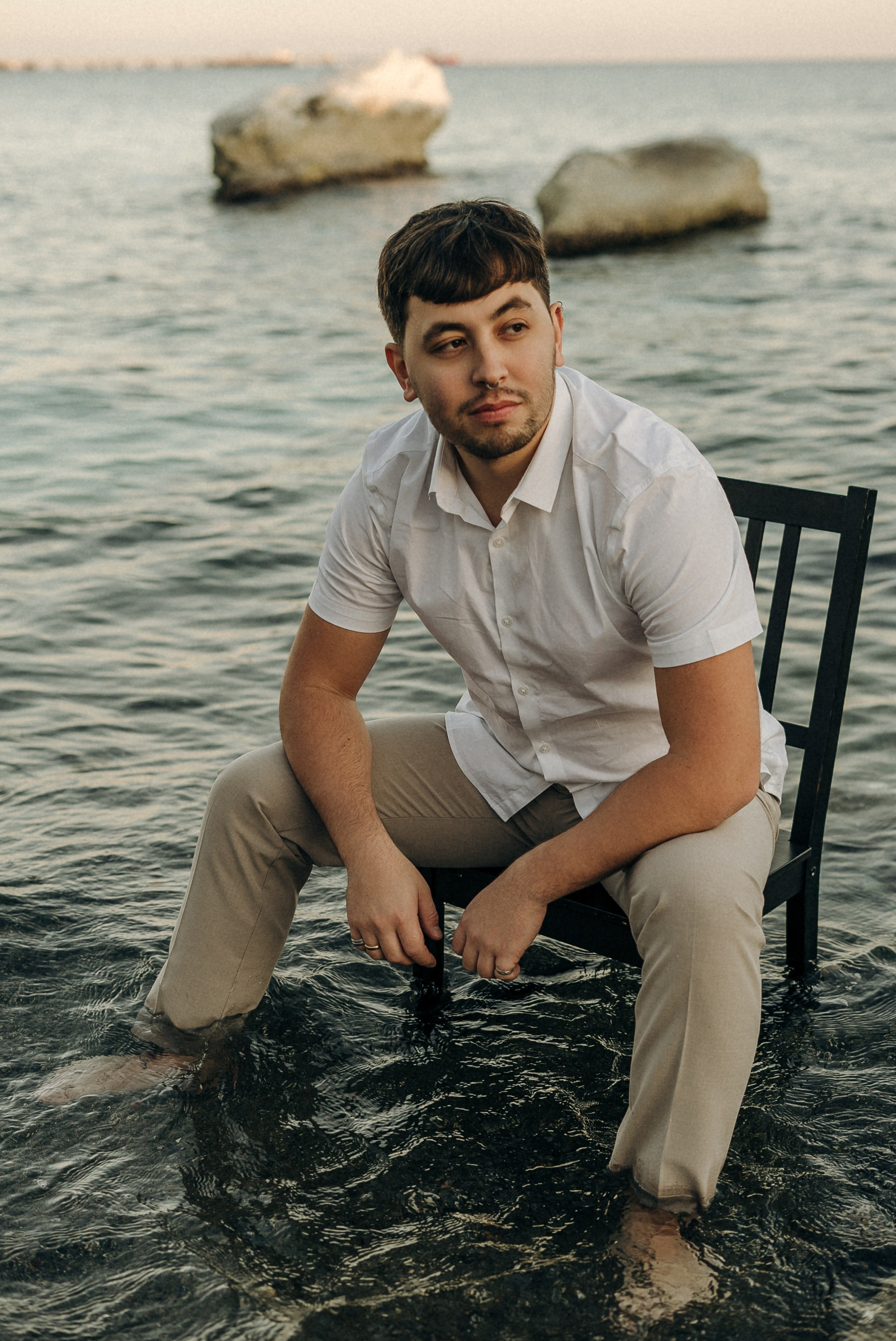 Фотосессия беременности на Белых камнях | Maternity photoshoot at White Rocks. Портретный и семейный фотограф в Лимассоле Кипр Анна Руссу