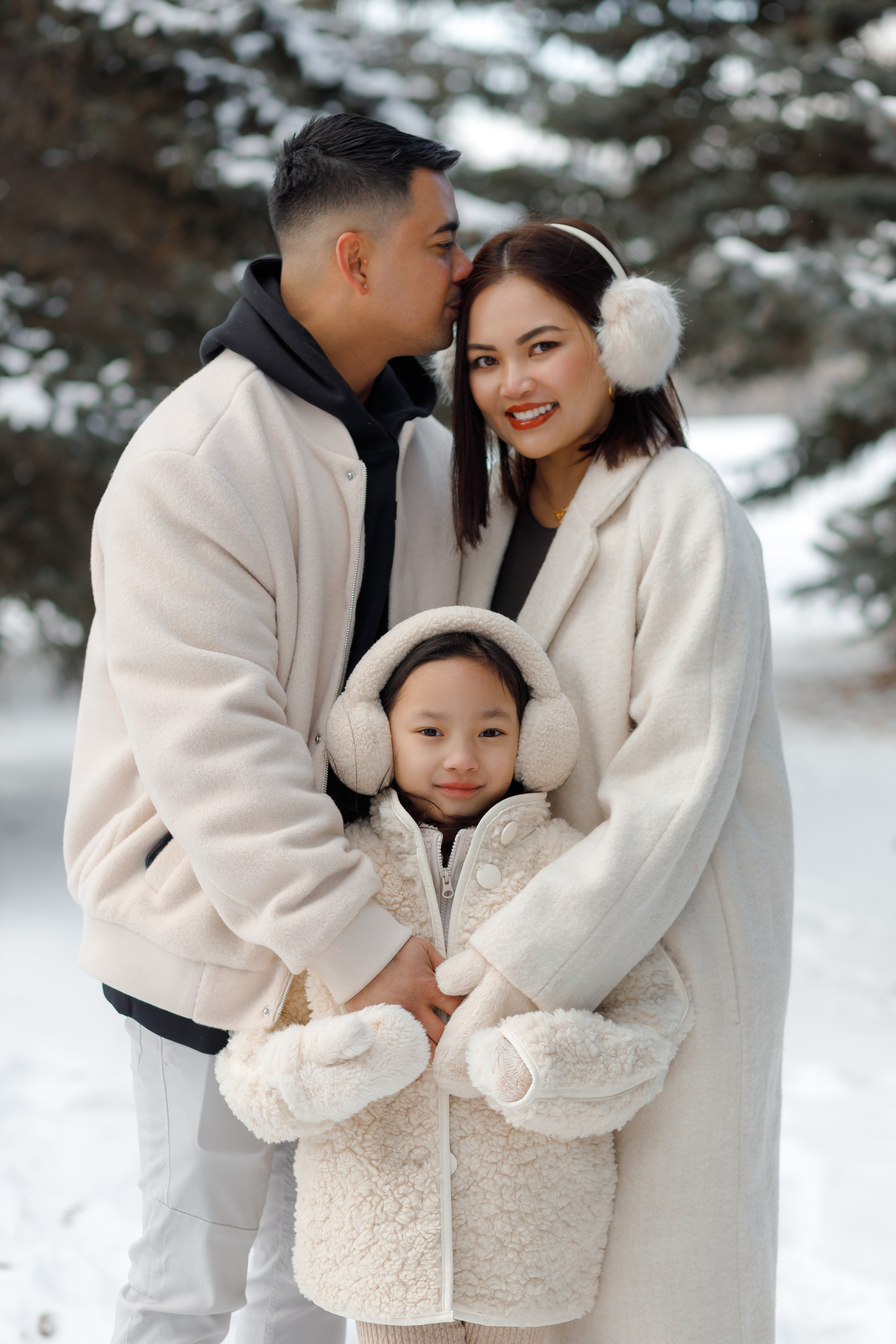 Family winter story. Home